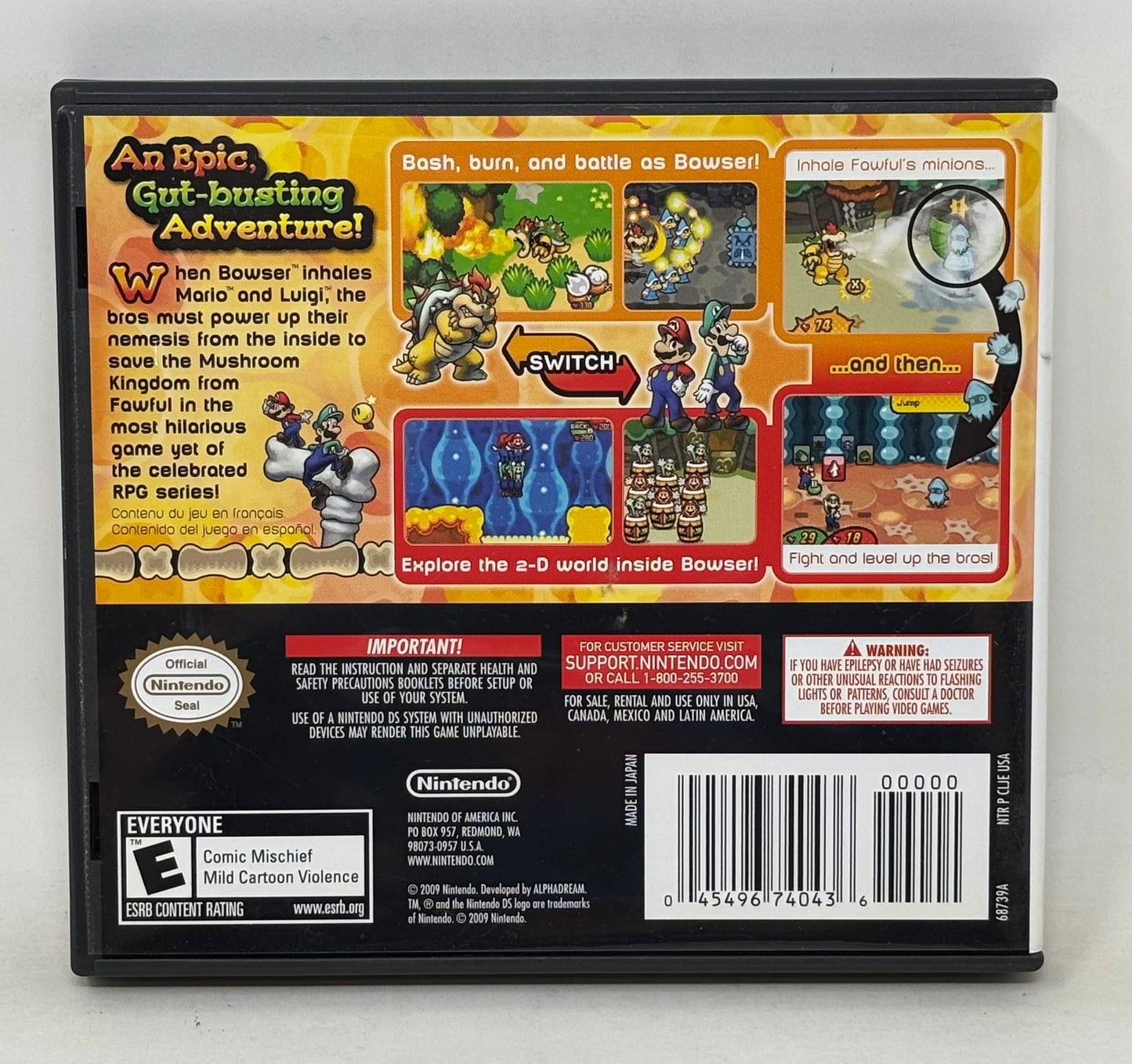 Nintendo DS - Mario & Luigi Bowser's Inside Story - Complete