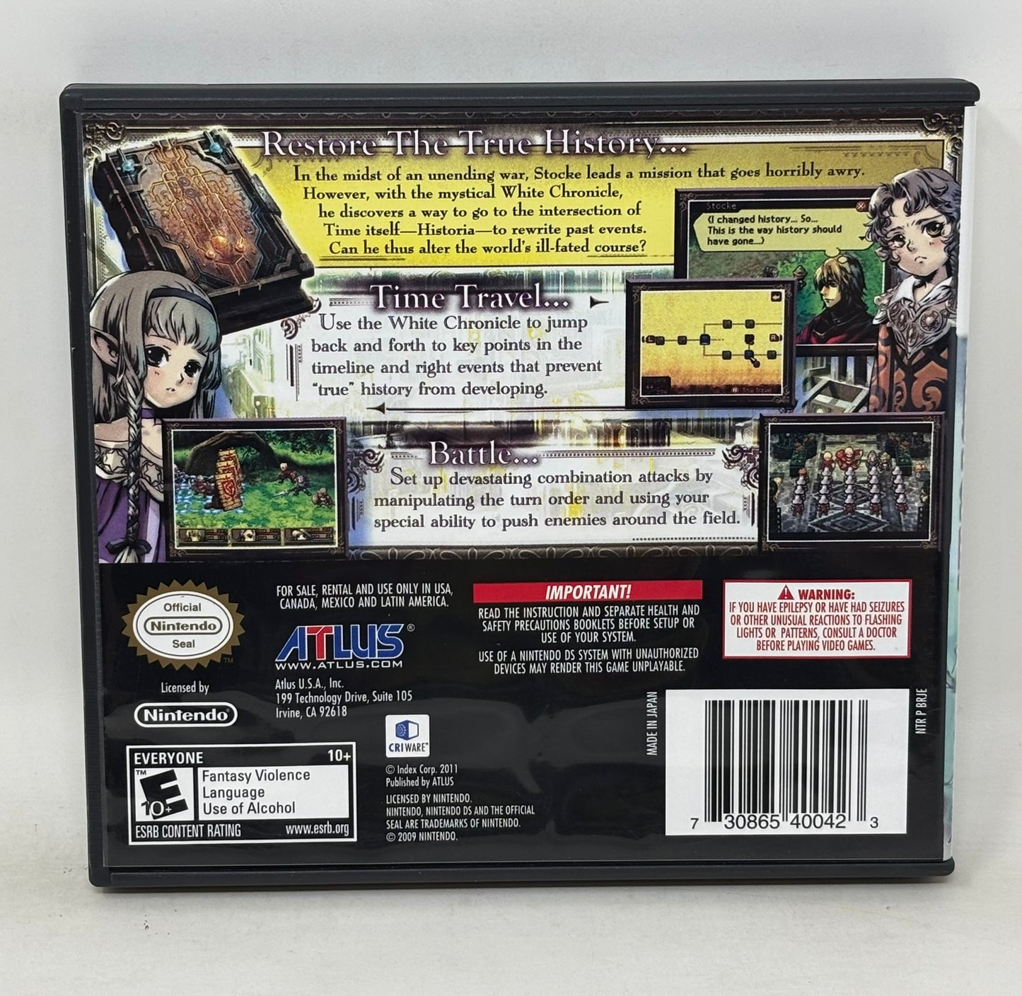 Nintendo DS - Radiant Historia - Complete