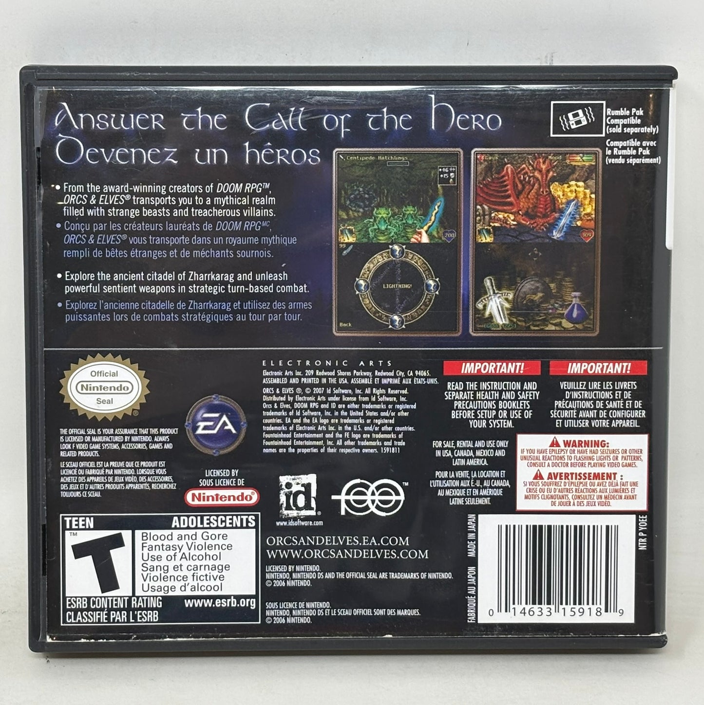 Nintendo DS - Orcs and Elves - Complete