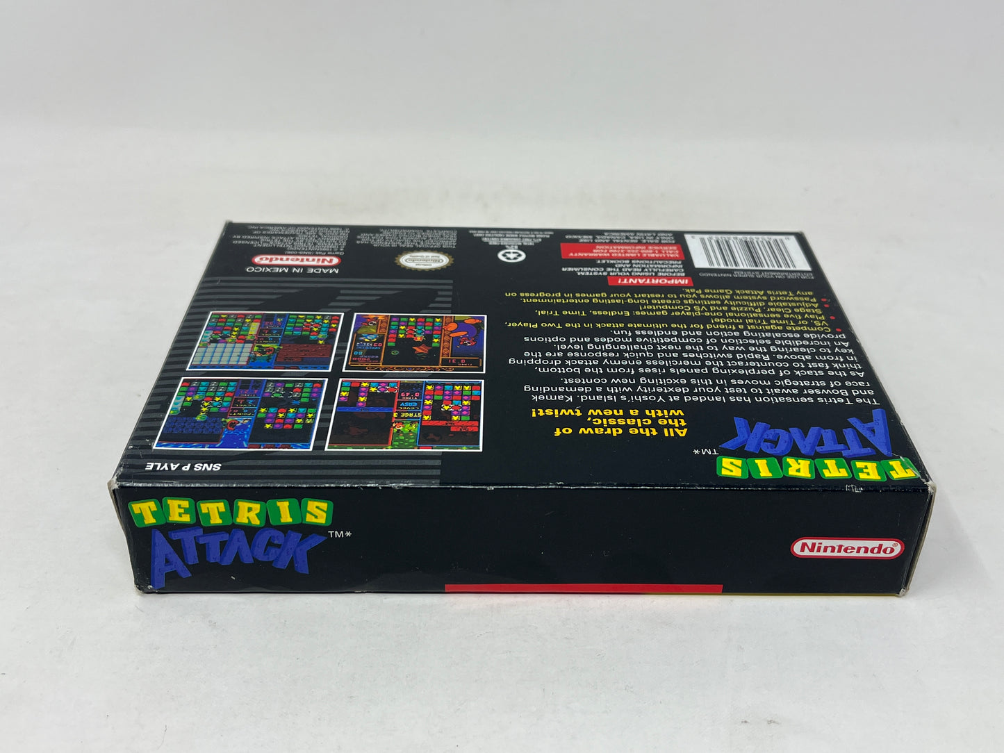 SNES Super Nintendo - Tetris Attack - In Box
