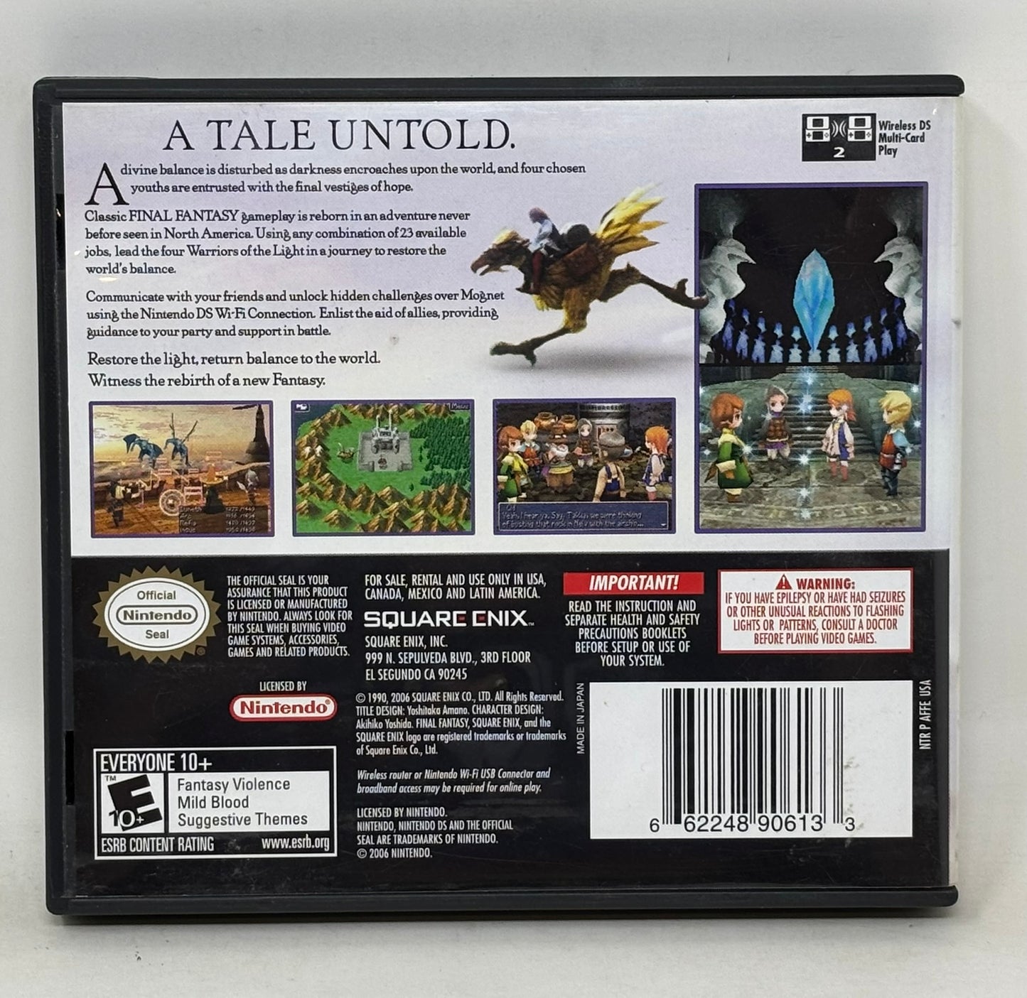 Nintendo DS - Final Fantasy III 3 - Complete