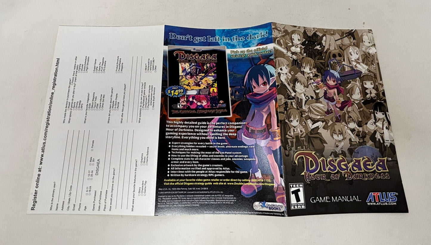 Sony PlayStation 2 - Disgaea Hour of Darkness - Complete