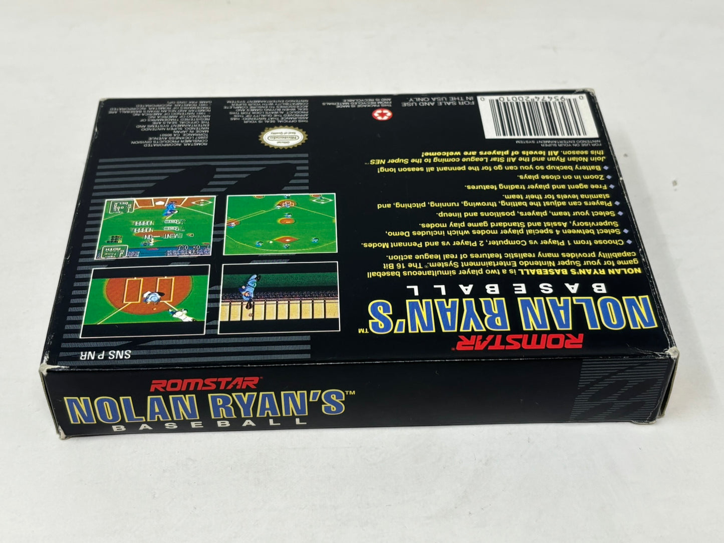 SNES Super Nintendo - Nolan Ryan Baseball - Complete