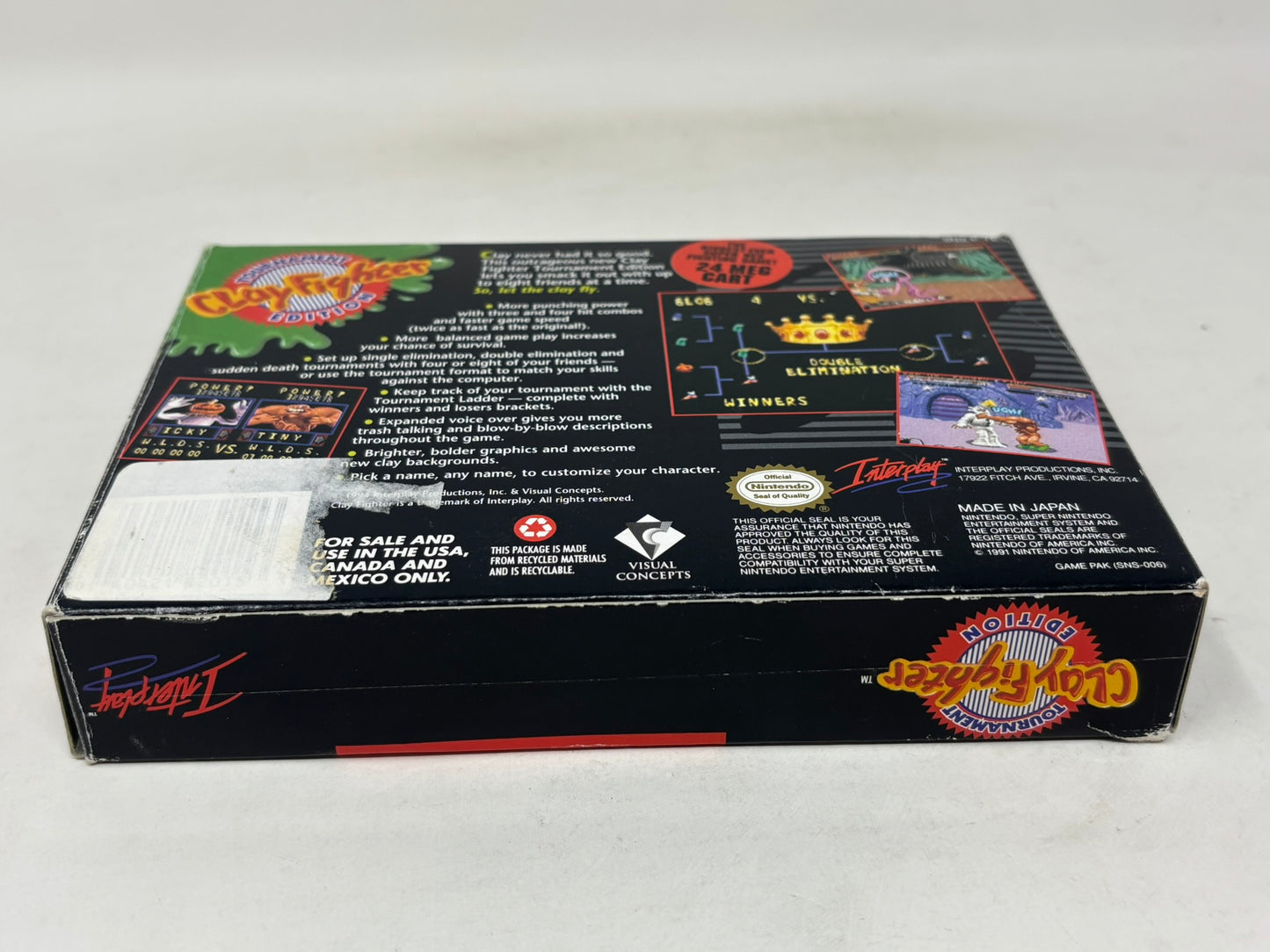 SNES Super Nintendo - Clay Fighter Tournament Edition - Complete