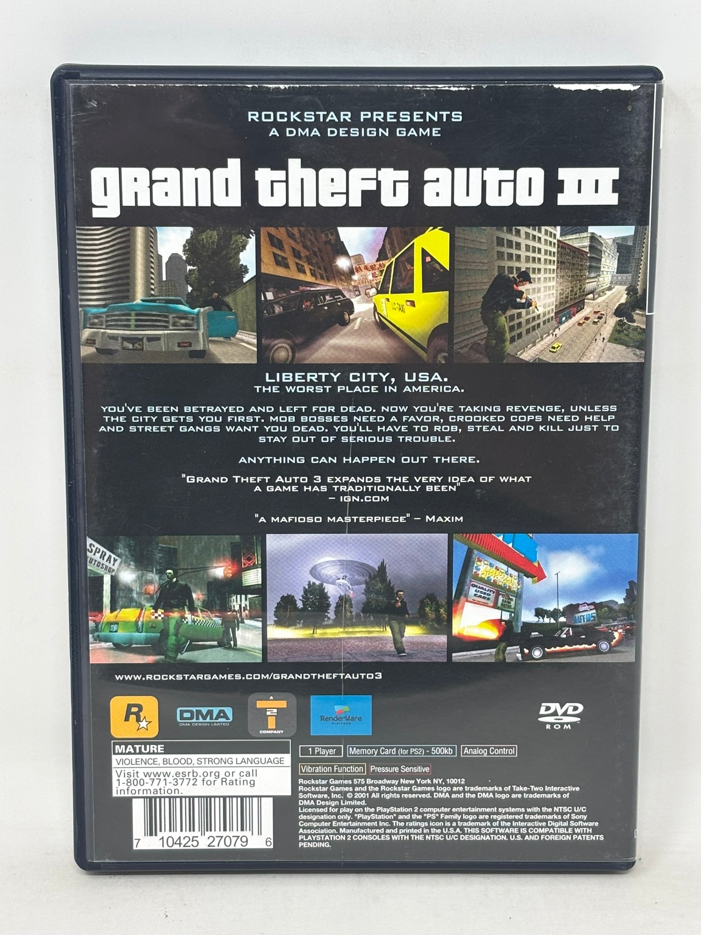 Sony PlayStation 2 - Grand Theft Auto III 3 - Complete