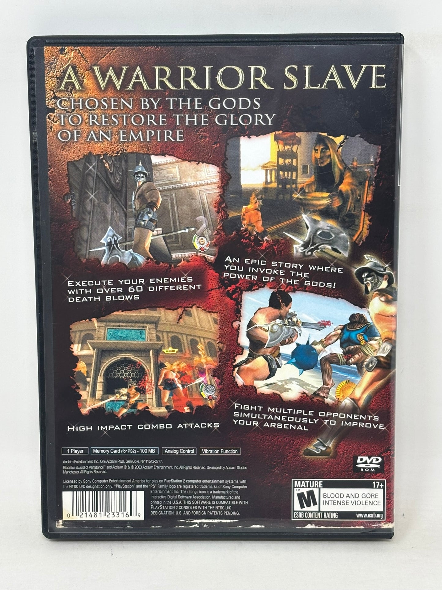 Sony PlayStation 2 - Gladiator Sword of Vengeance - Complete