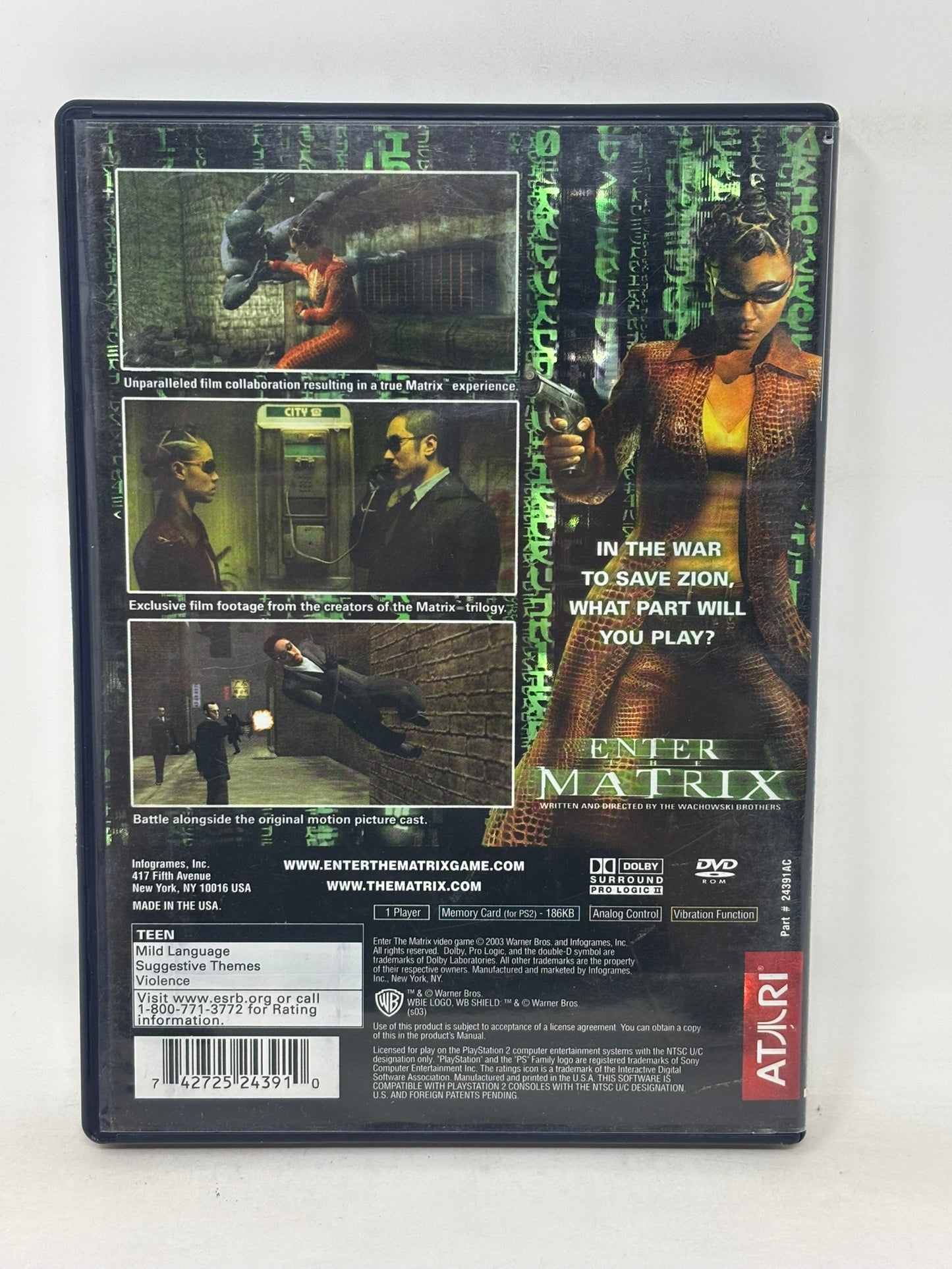 Sony PlayStation 2 - Enter the Matrix - Complete