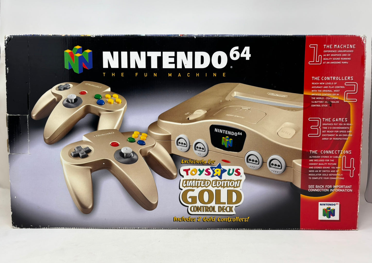 Nintendo 64 N64 - Toys R Us Limited Edition Gold Nintendo 64 System - Complete