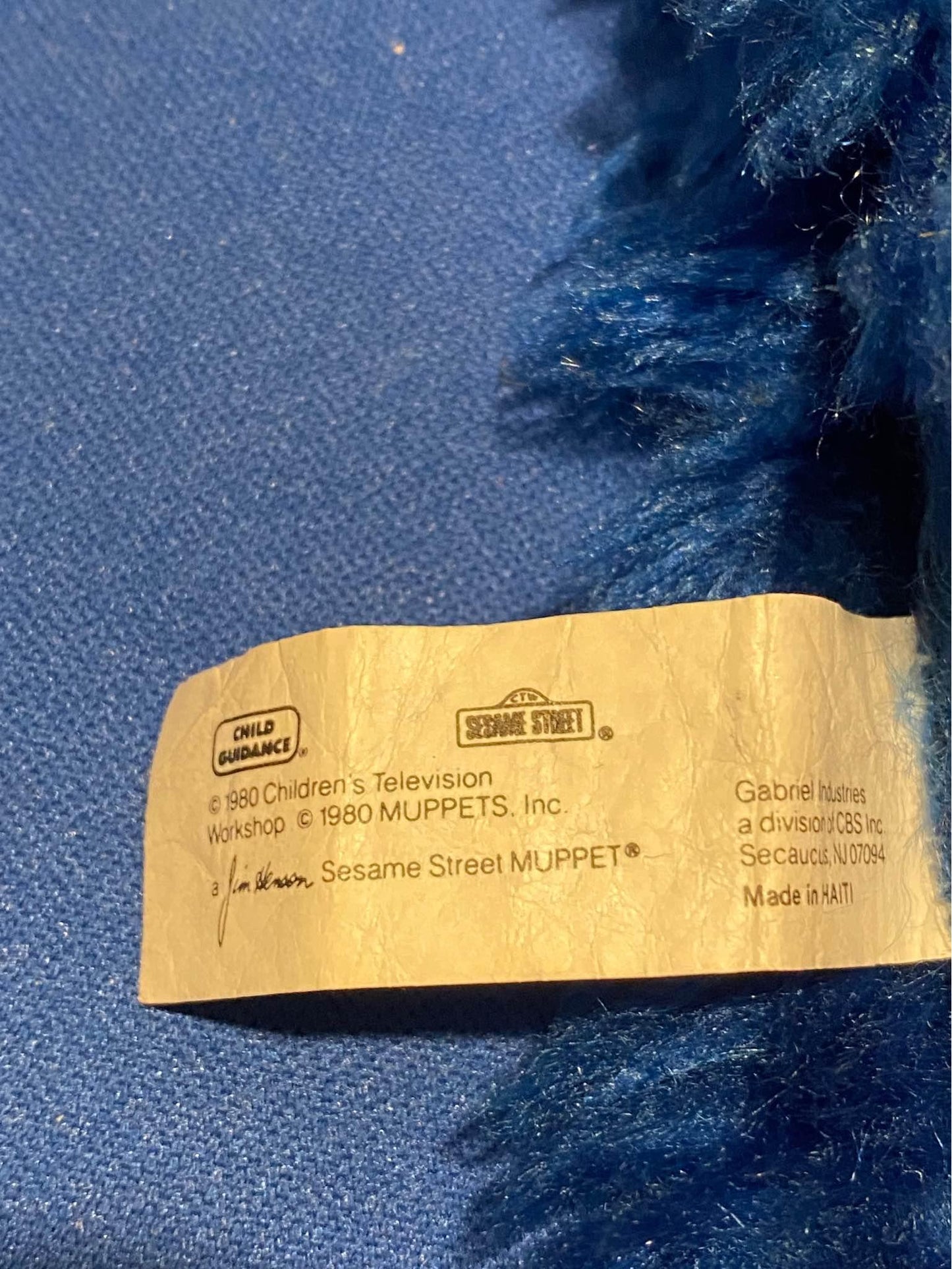 Vintage 1980 Child Guidance Sesame Street Cookie Monster Hand Puppet - Jim Hensen Muppet