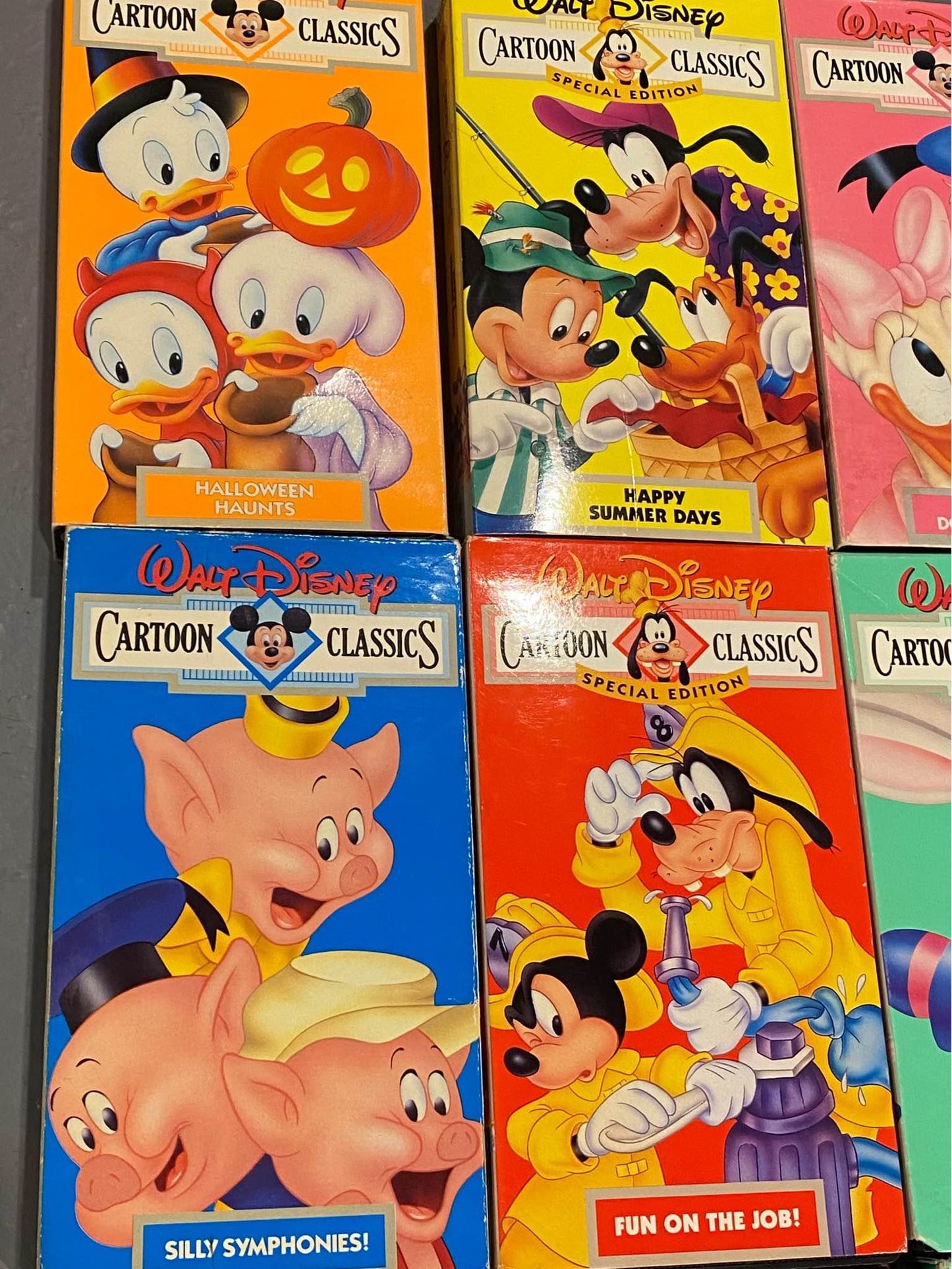 Vintage 90s Disney Cartoon Classics VHS Lot - 13 Videos - Mickey Moues - Donald Duck - Goofy - Pluto