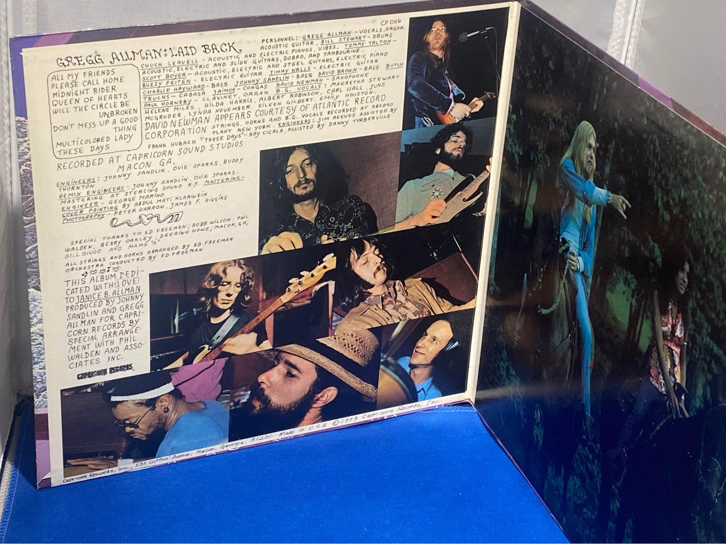 Greg Allman - Laid Back LP Vinyl Album - Capricorn Records - 1973 Original
