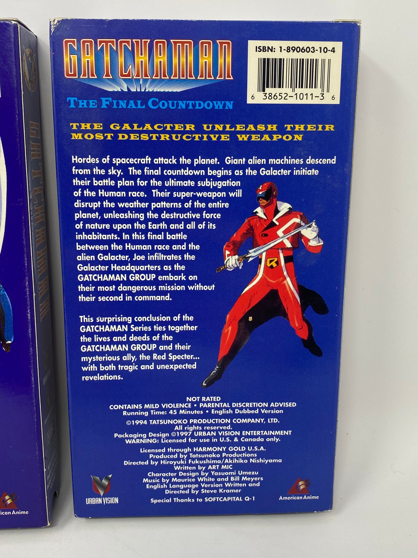 Gatchaman Volume 1-3 VHS Lot - 3 Anime Films - Urban Vision