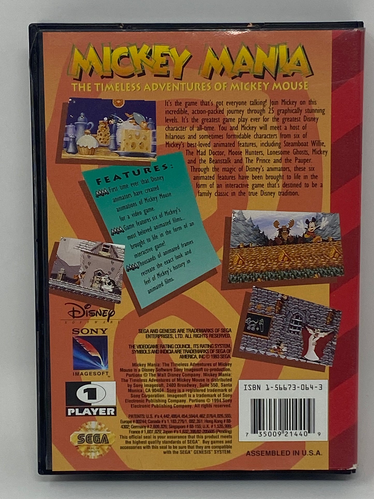 Sega Genesis - Mickey Mania - Complete