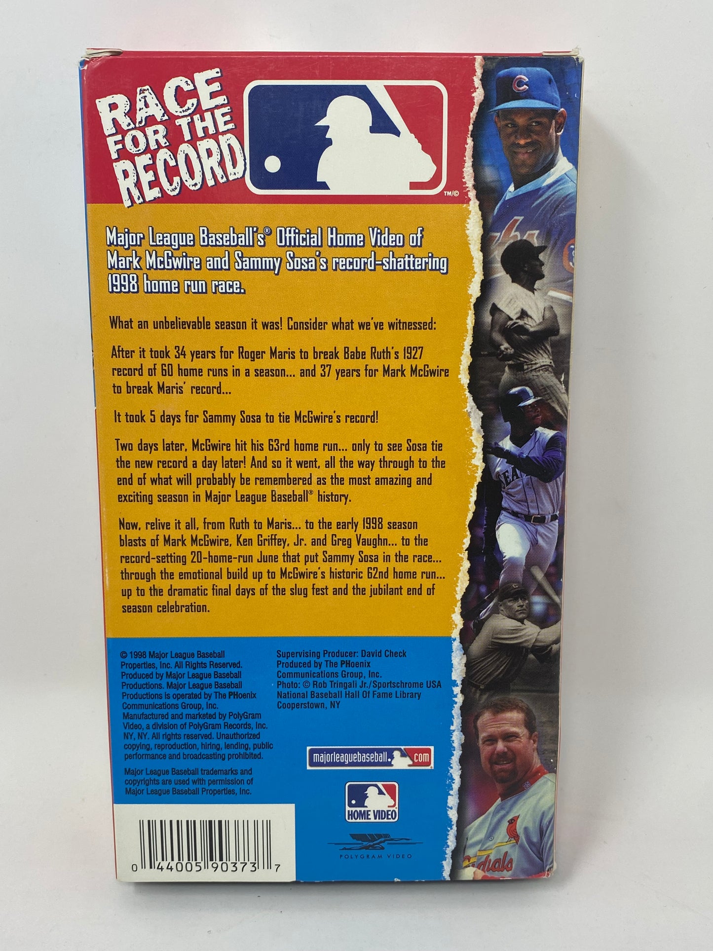 Mark McGwire & Sammy Sosa Race for the Record MLB VHS