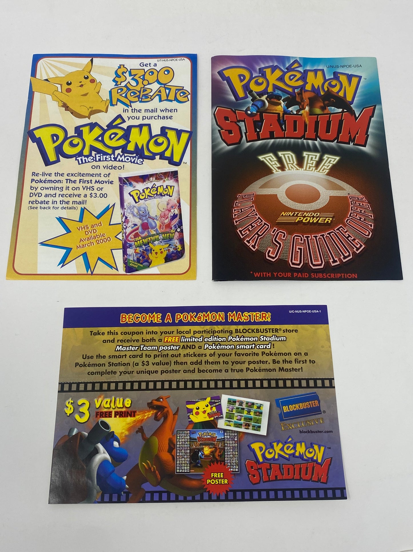 N64 Nintendo 64 - Pokémon Stadium - CIB w/ Rare Inserts