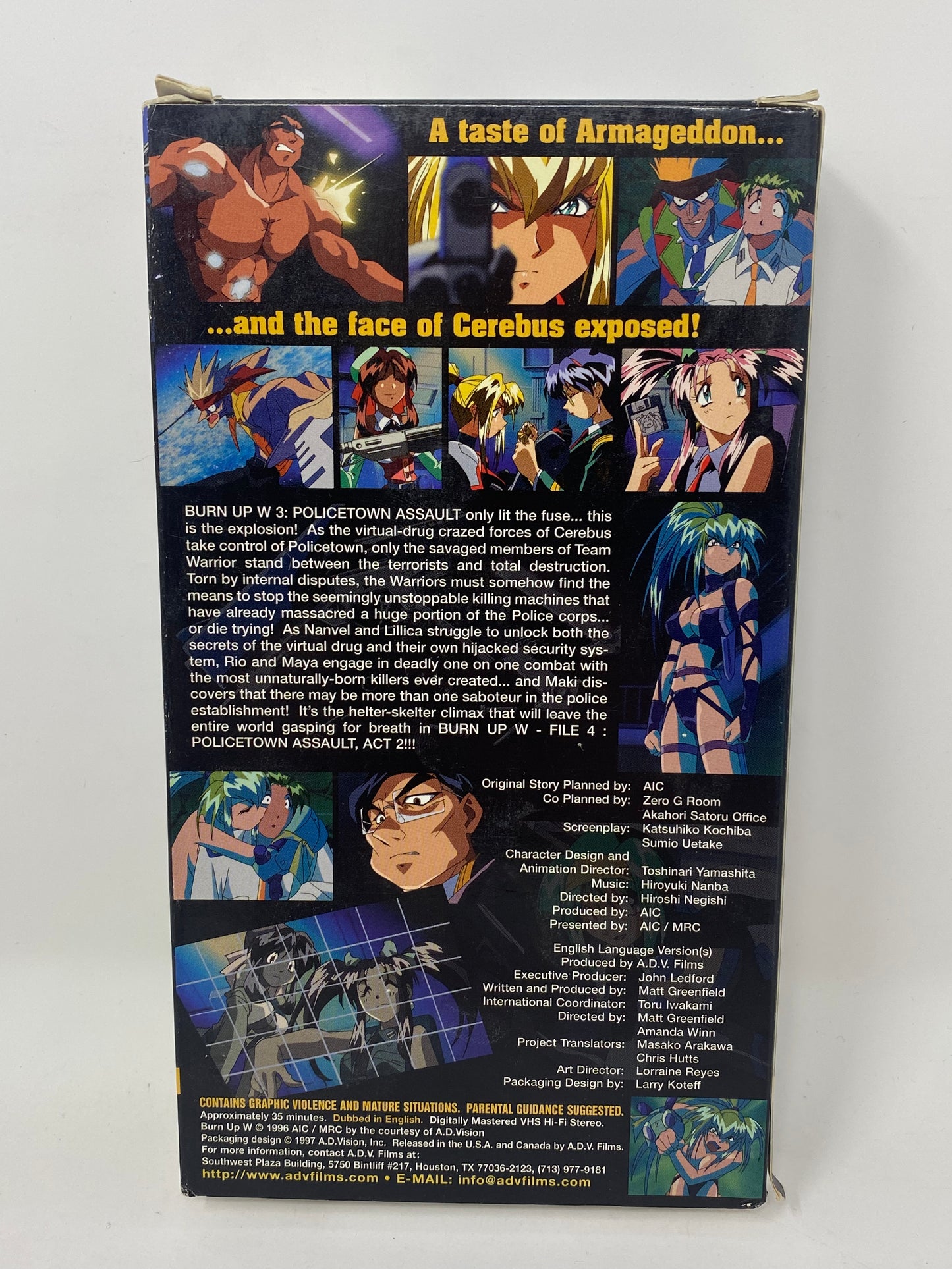 Burn Up W File 4 Policetown Assault 2 - VHS Anime