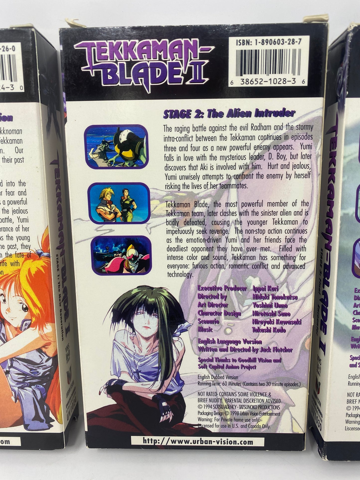 Tekkaman Blade II Stages 1-3 Vintage Anime Manga VHS Set - Complete Set - Urban Vision (1998)