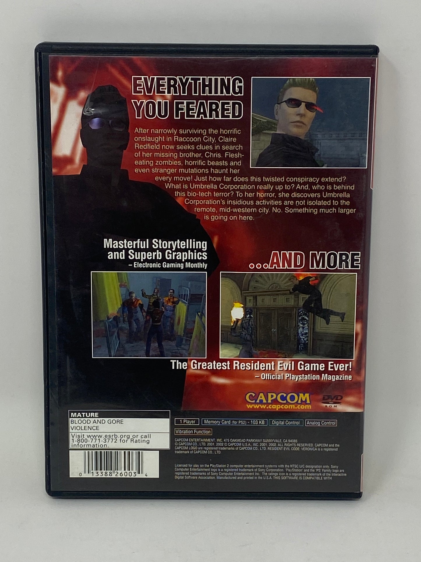 Sony PlayStation 2 PS2 - Resident Evil Code Veronica X