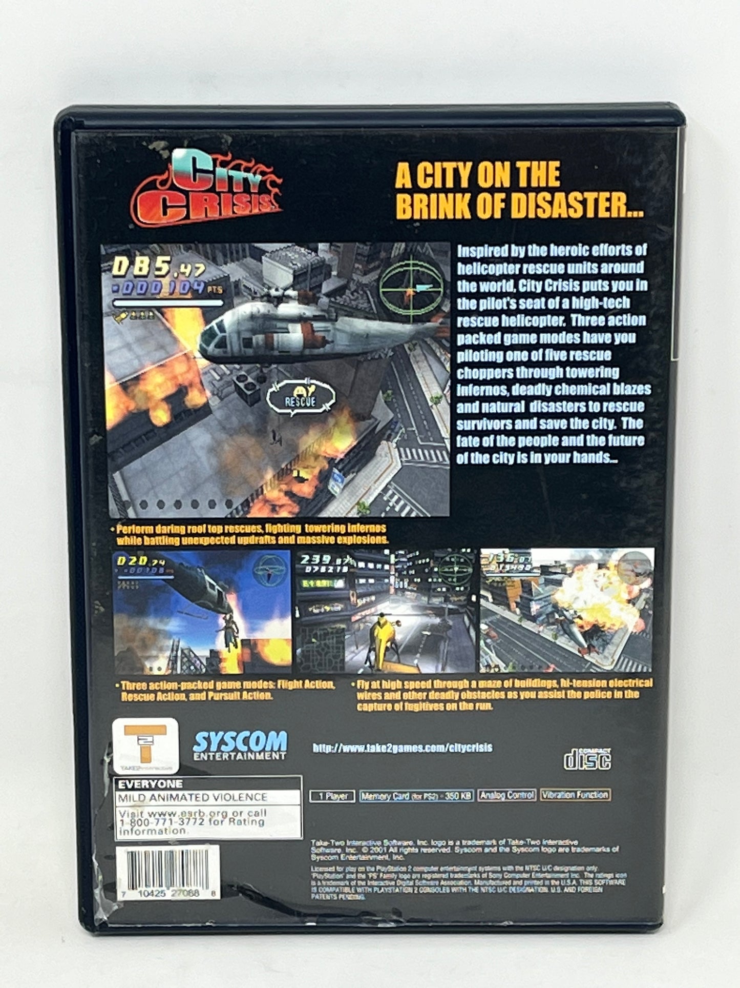 Sony PlayStation 2 PS2 - City Crisis - Complete