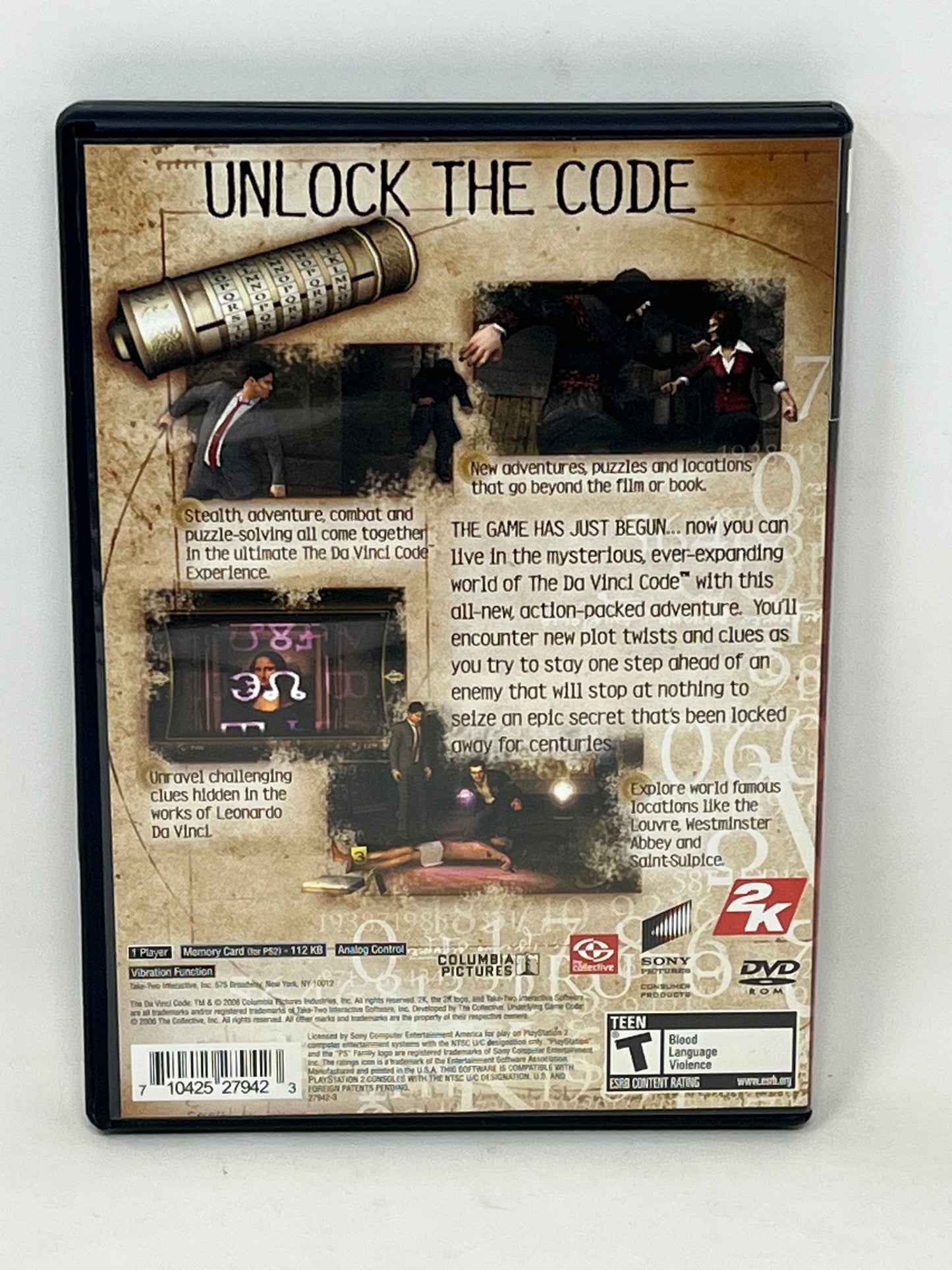 Sony PlayStation 2 PS2 - Da Vinci Code - Complete