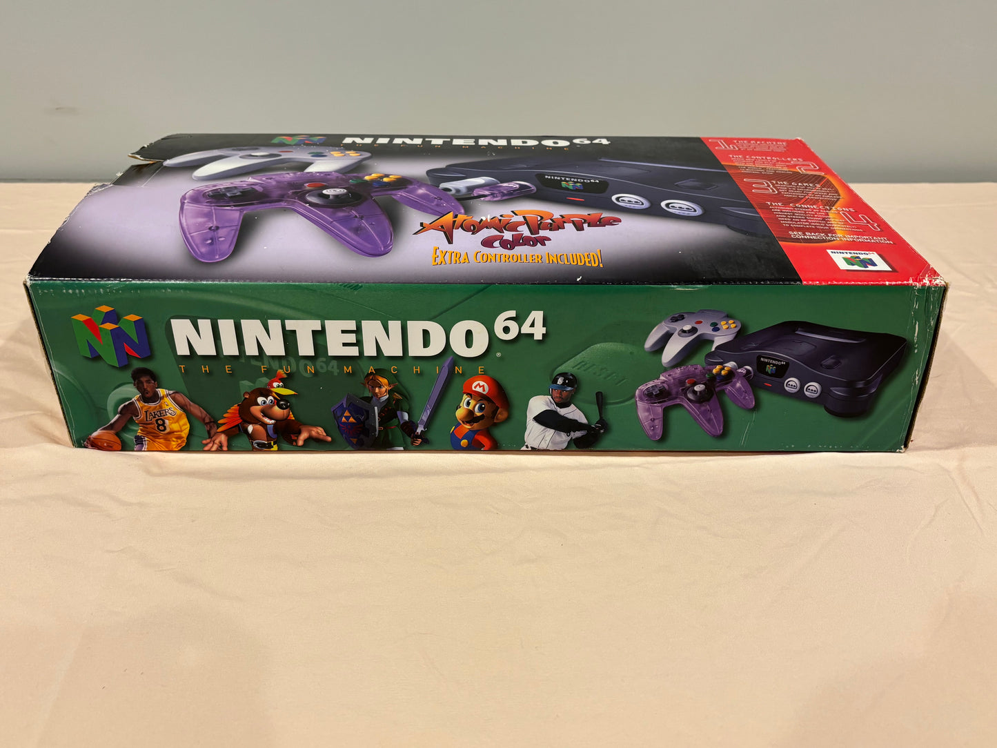Nintendo 64 N64 Atomic Purple Controller System Bundle - Complete