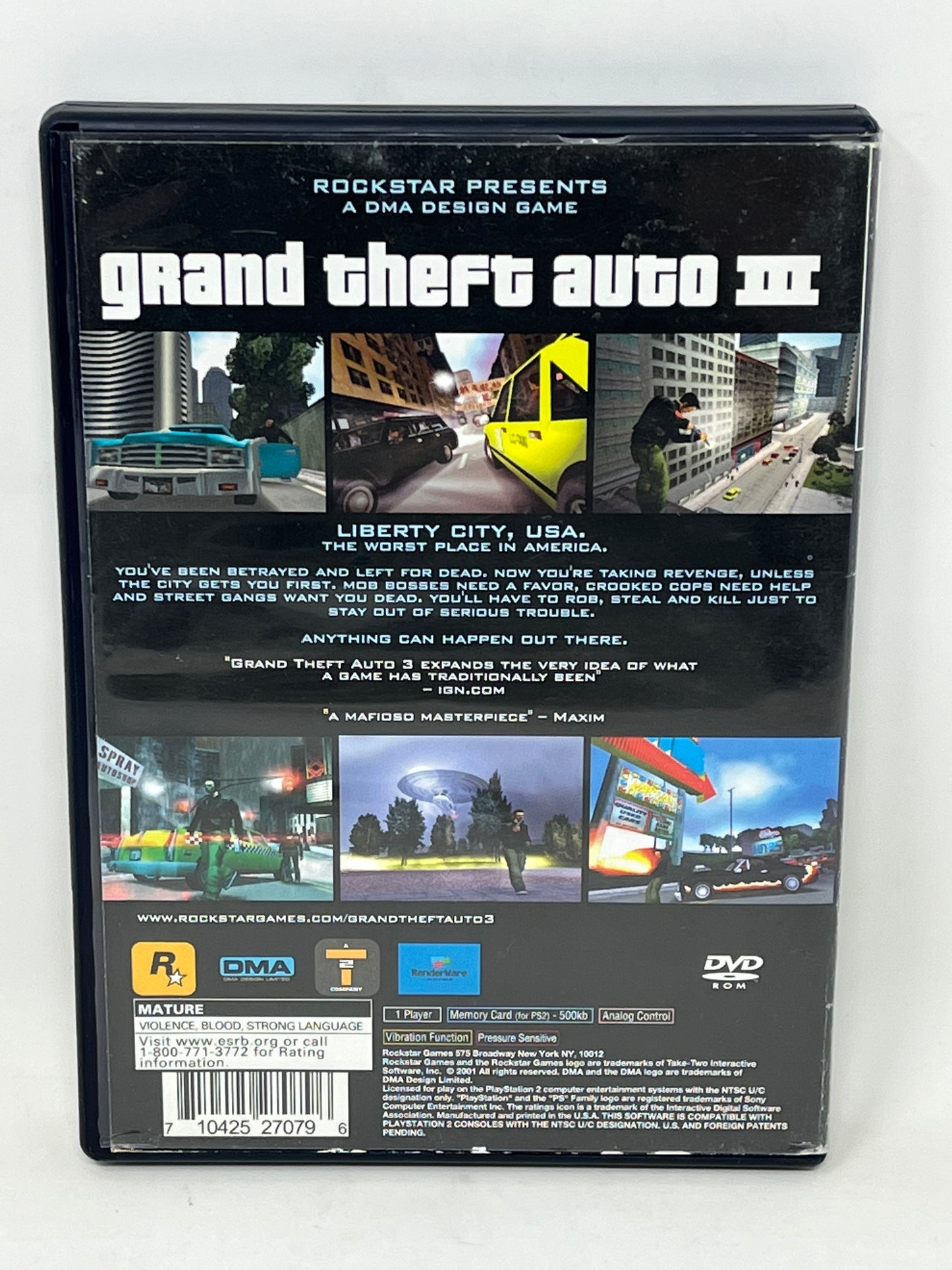 Sony PlayStation 2 PS2 - Grand Theft Auto III 3 - Complete