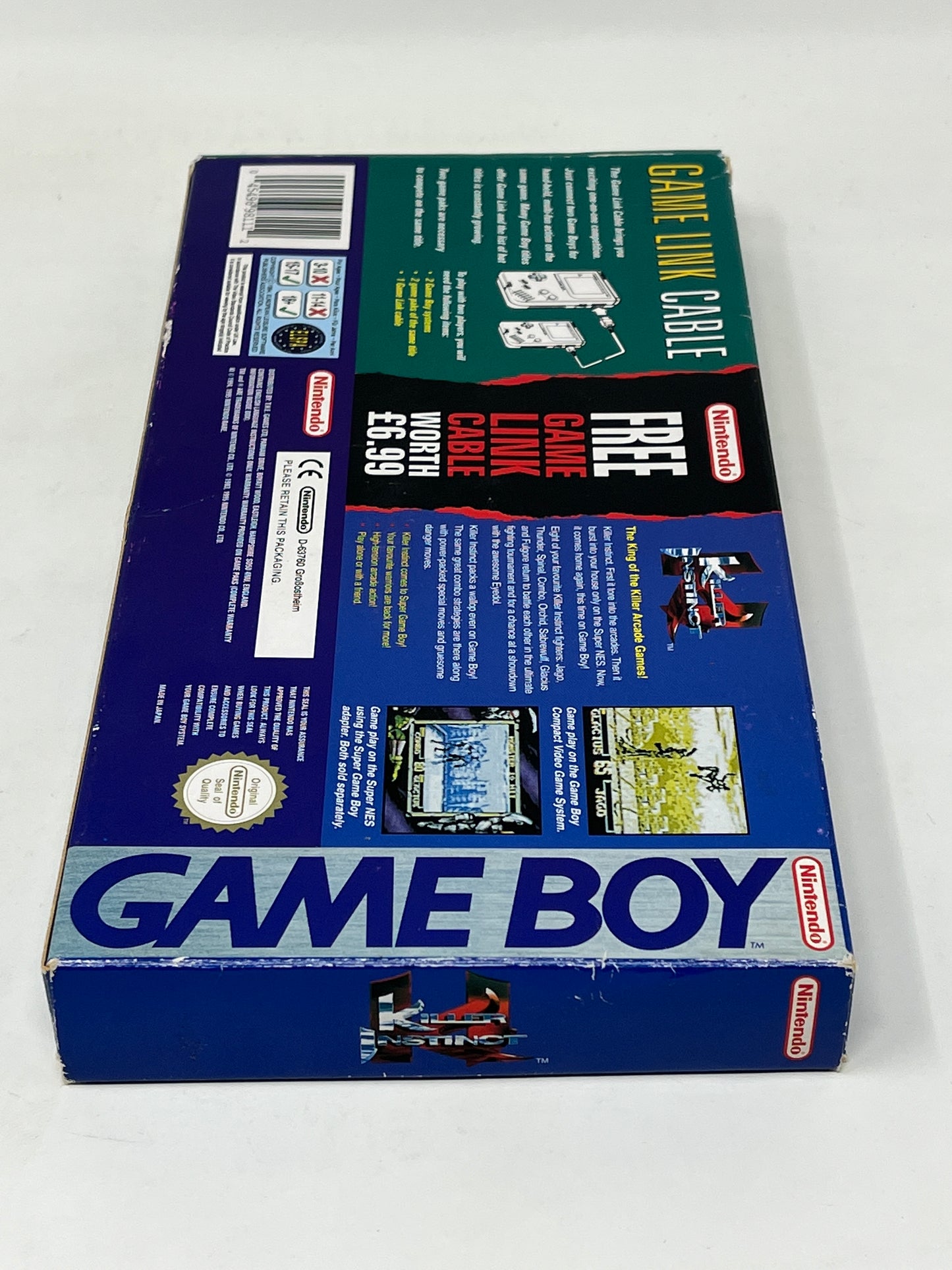 Nintendo Game Boy Killer Instinct w/ Free Game Link Cable - Complete in Box