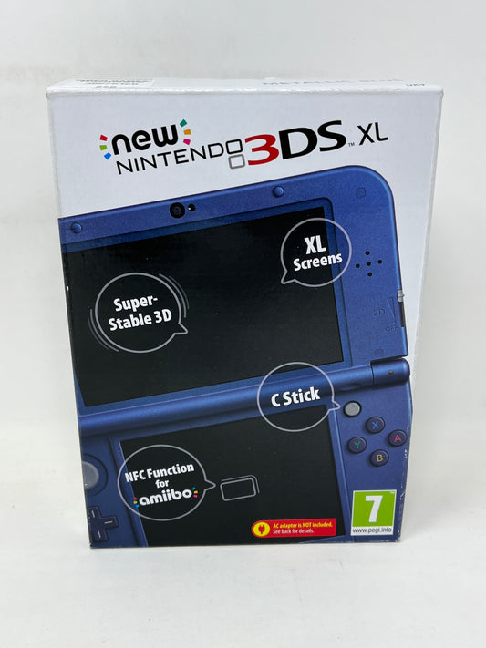 "New" Nintendo 3DS XL Metallic Blue Handheld - Complete in Box