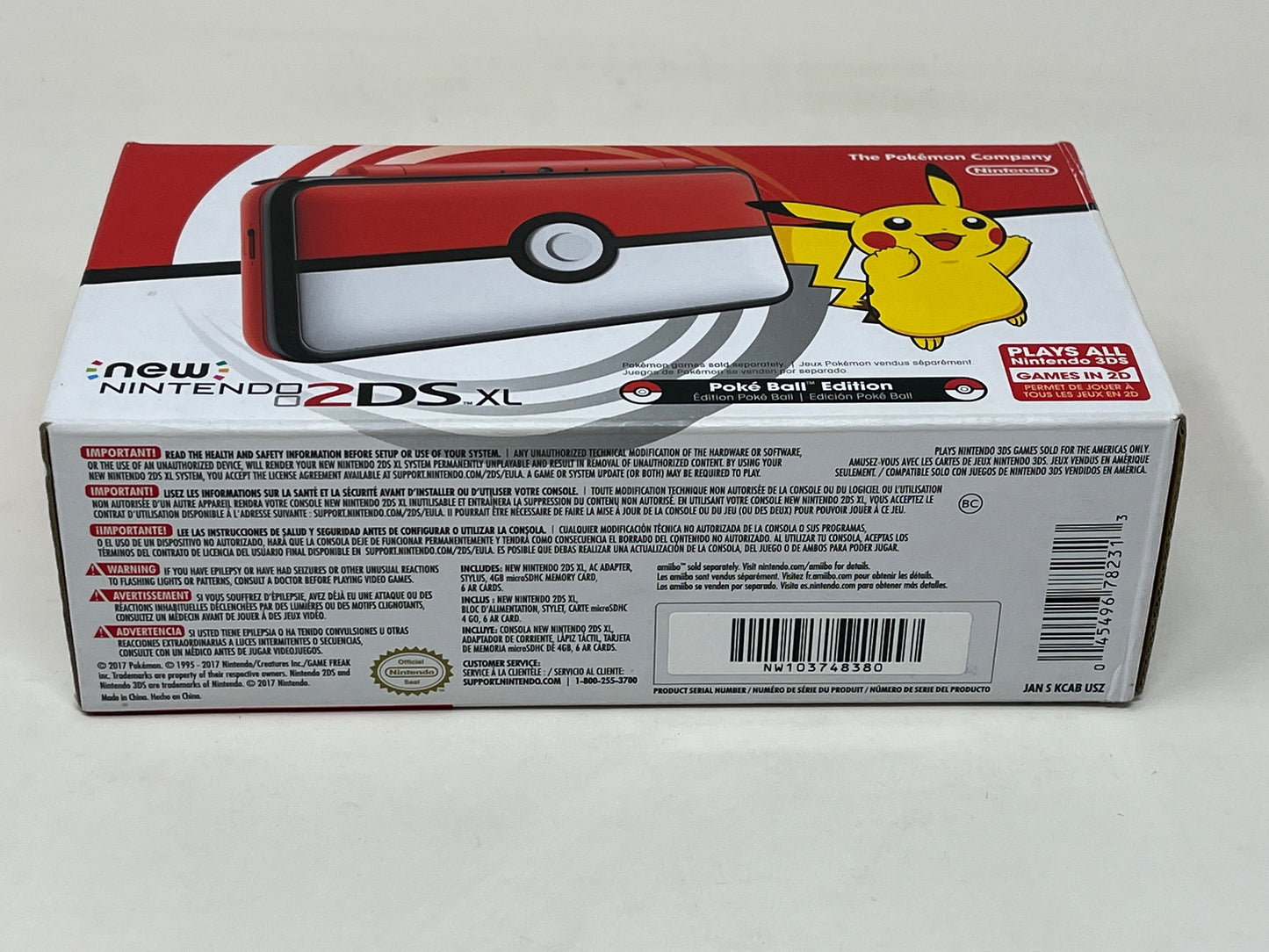 "New" Nintendo 2DS XL Pokemon Poke Ball Edition - Complete in Box