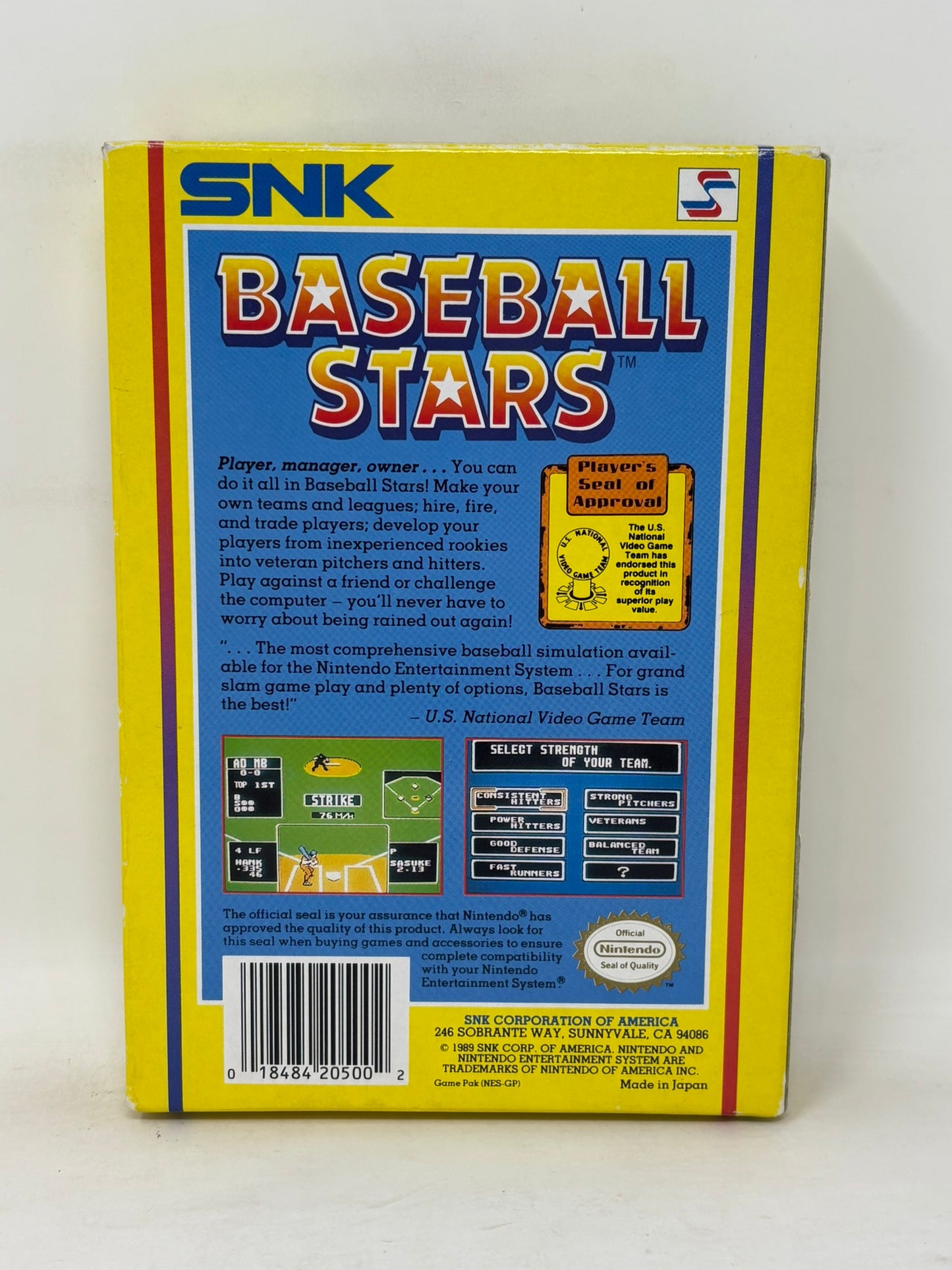 NES Nintendo - Baseball Stars - Complete