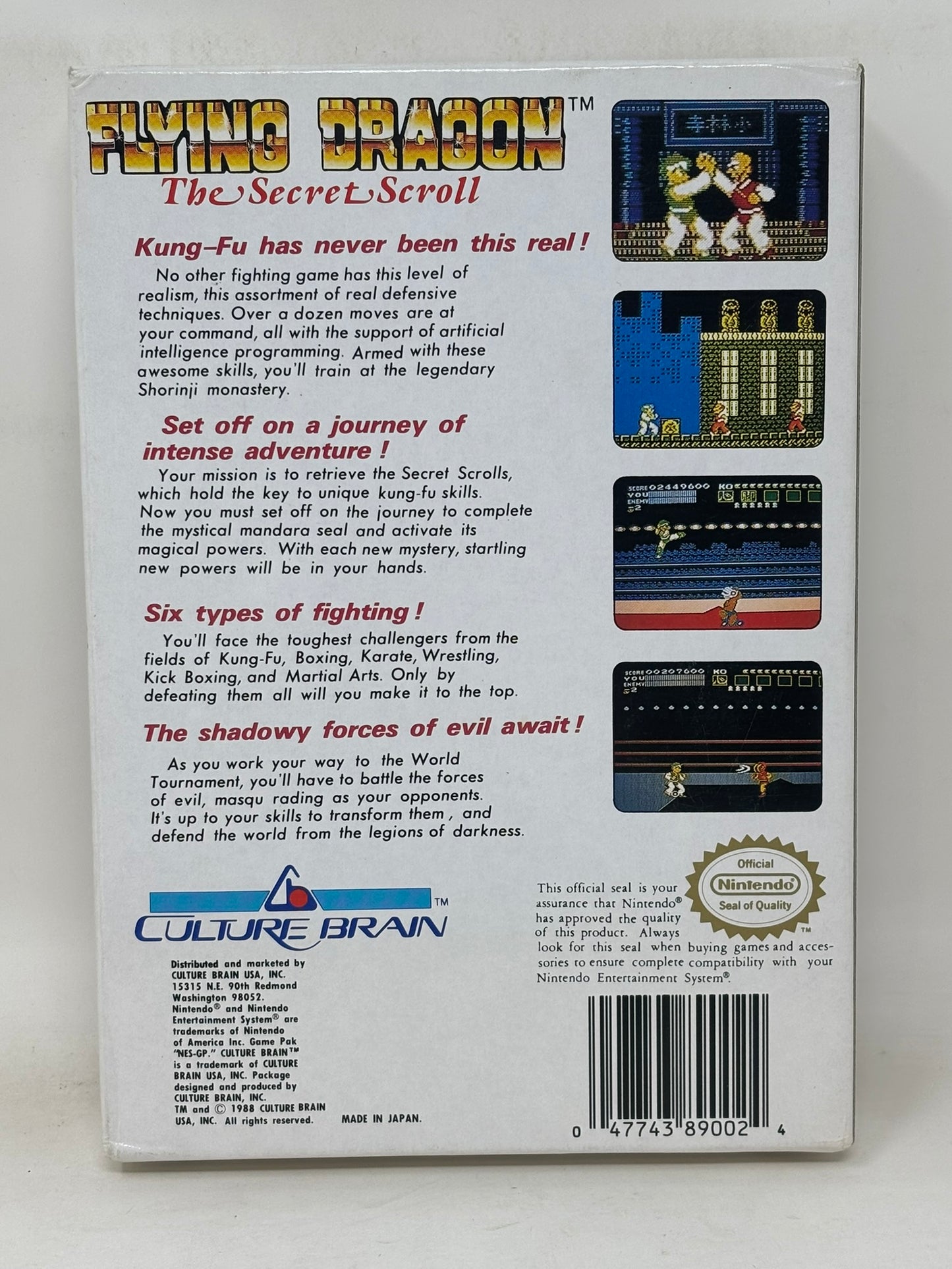 NES Nintendo - Flying Dragon: The Secret Scroll - Complete