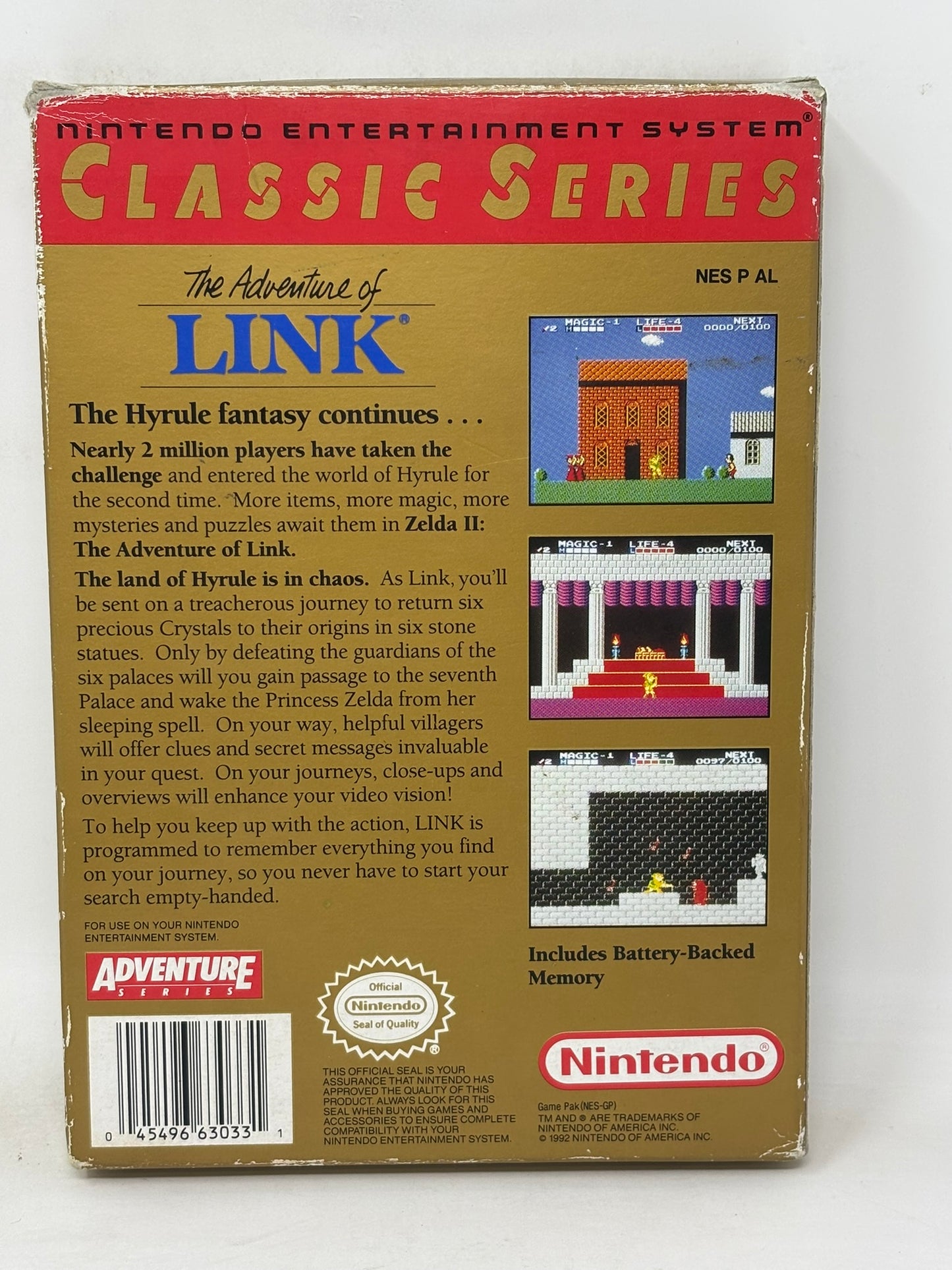NES Nintendo - Zelda II The Adventure of Link (Classic Series) Complete