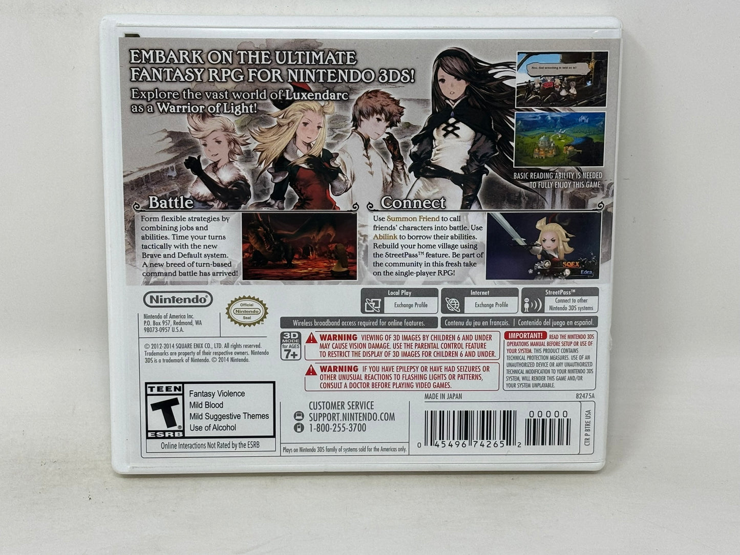 Nintendo 3DS - Bravely Default - Complete