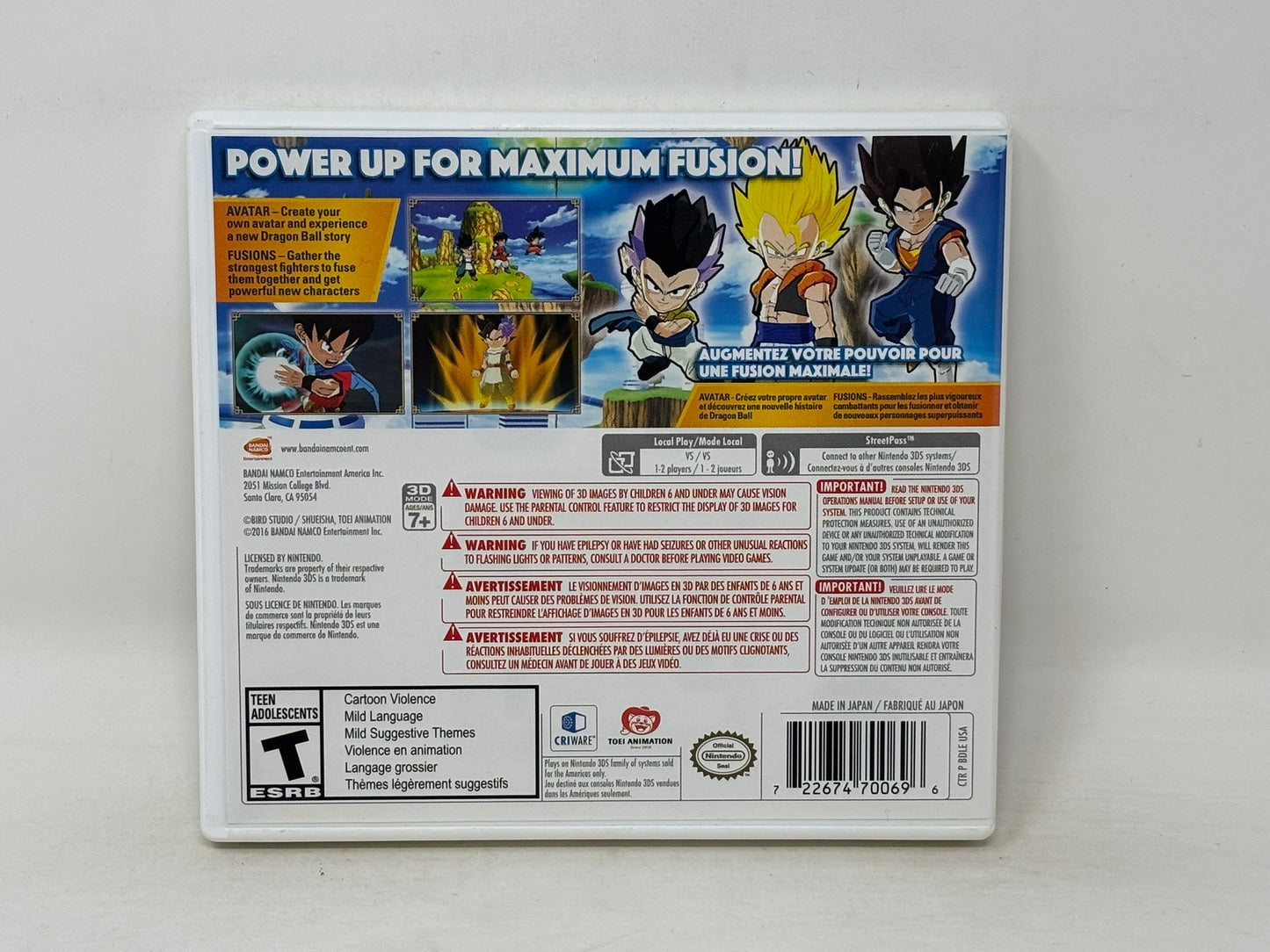 Nintendo 3DS - Dragon Ball Fusions - Complete