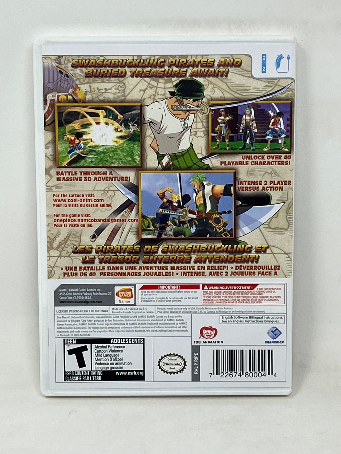 Nintendo Wii - One Piece Unlimited Adventure - Complete