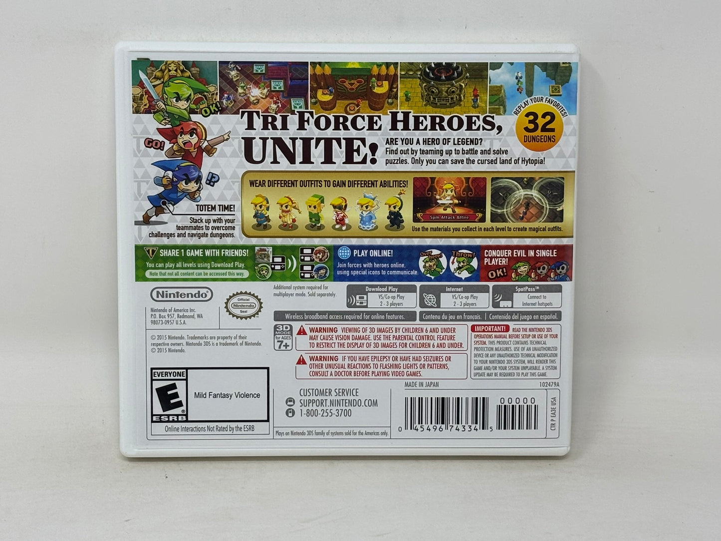 Nintendo 3DS - Legend of Zelda: Tri Force Heroes - Complete