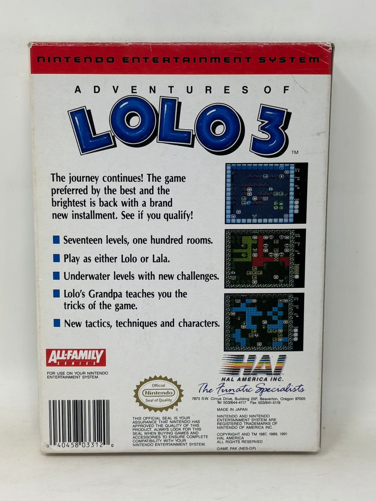 NES Nintendo - Adventures of Lolo 3 - Complete