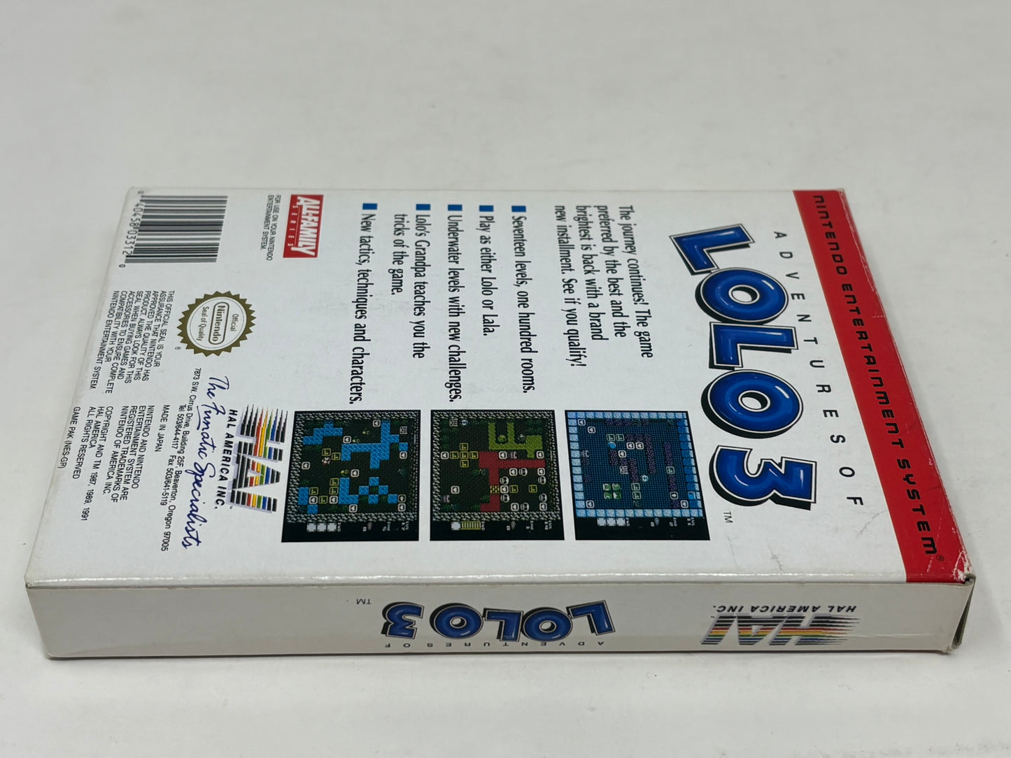 NES Nintendo - Adventures of Lolo 3 - Complete