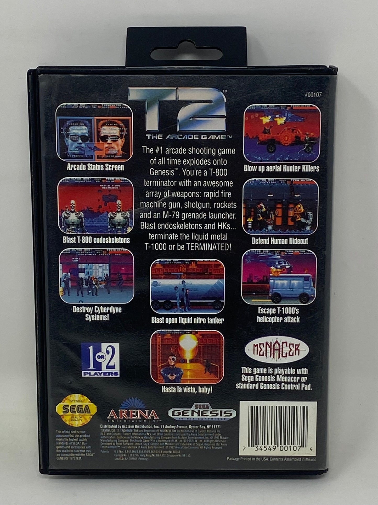 Sega Genesis - Terminator 2 T2 The Arcade Game - Complete