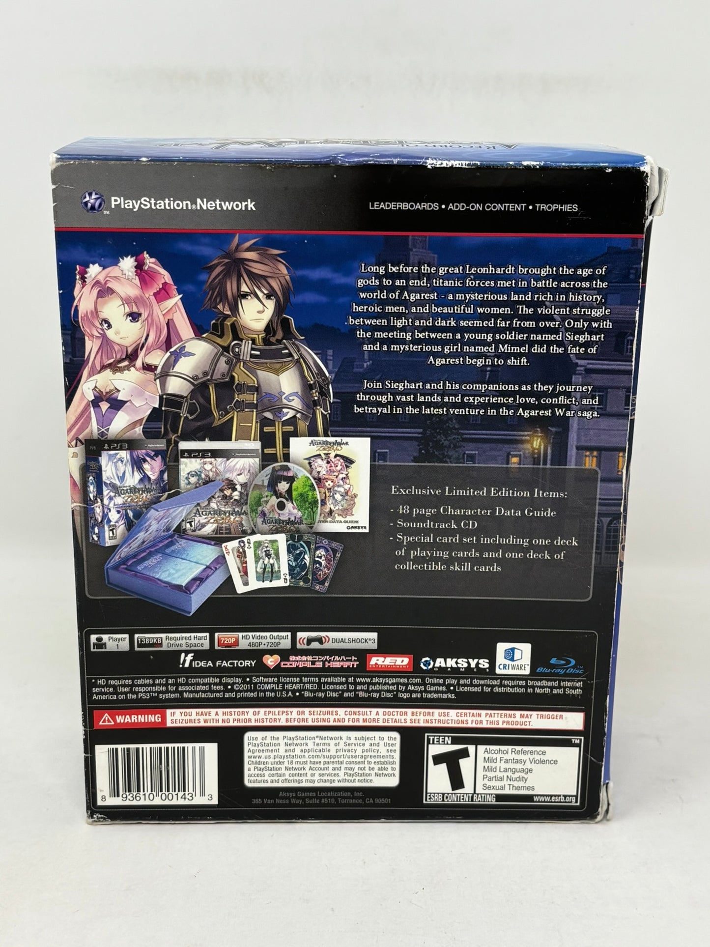 Sony PlayStation 3 - Record of Agarest War Zero: Limited Edition - Complete