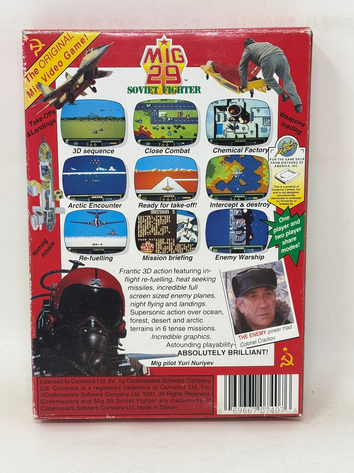 NES Nintendo - Mig 29 Soviet Fighter - Complete