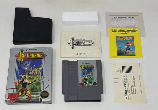 NES Nintendo - Castlevania - 5 Screw CIB - Complete in HangTab Box w/ Everything