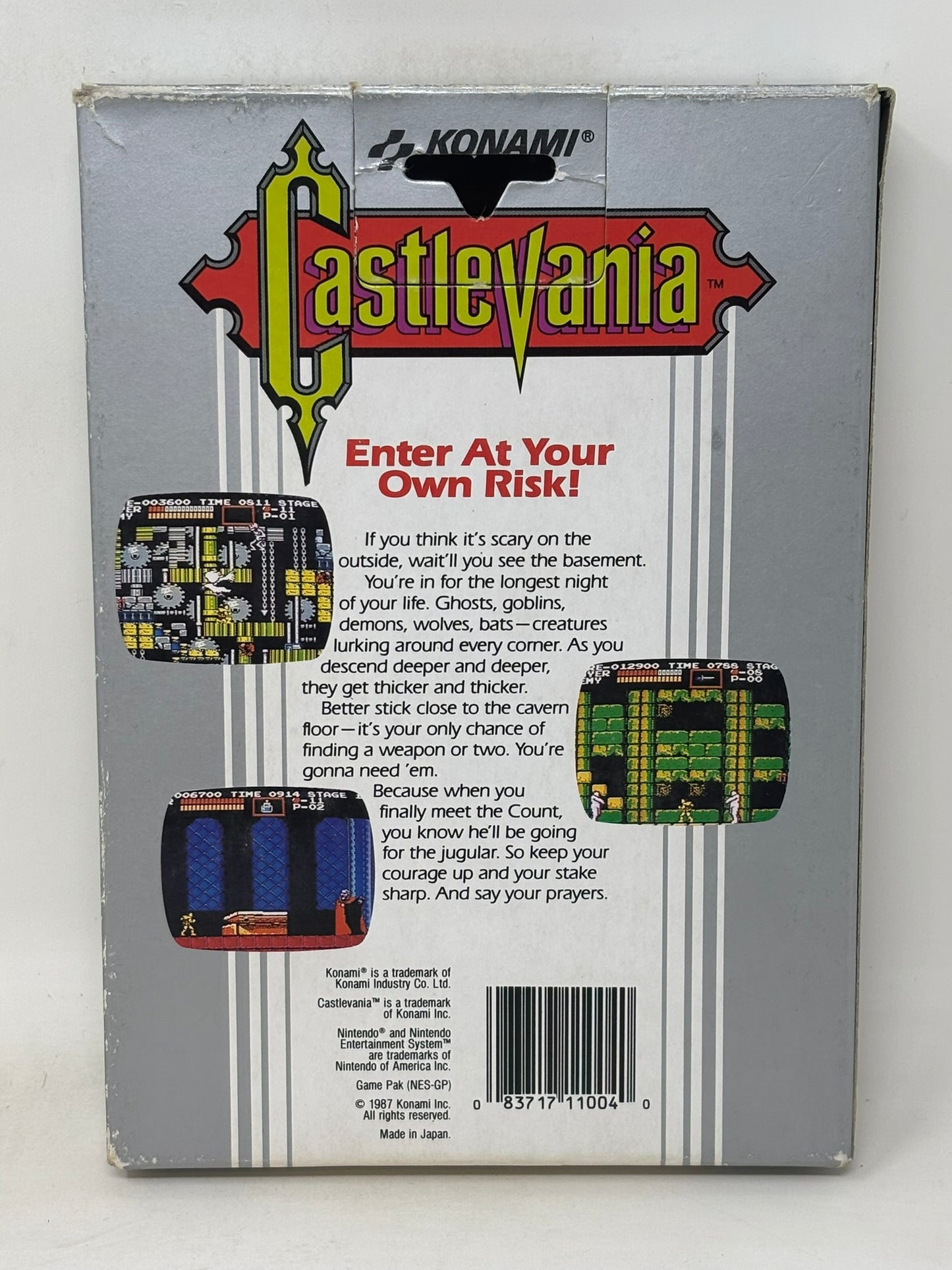 NES Nintendo - Castlevania - 5 Screw CIB - Complete in HangTab Box w/ Everything