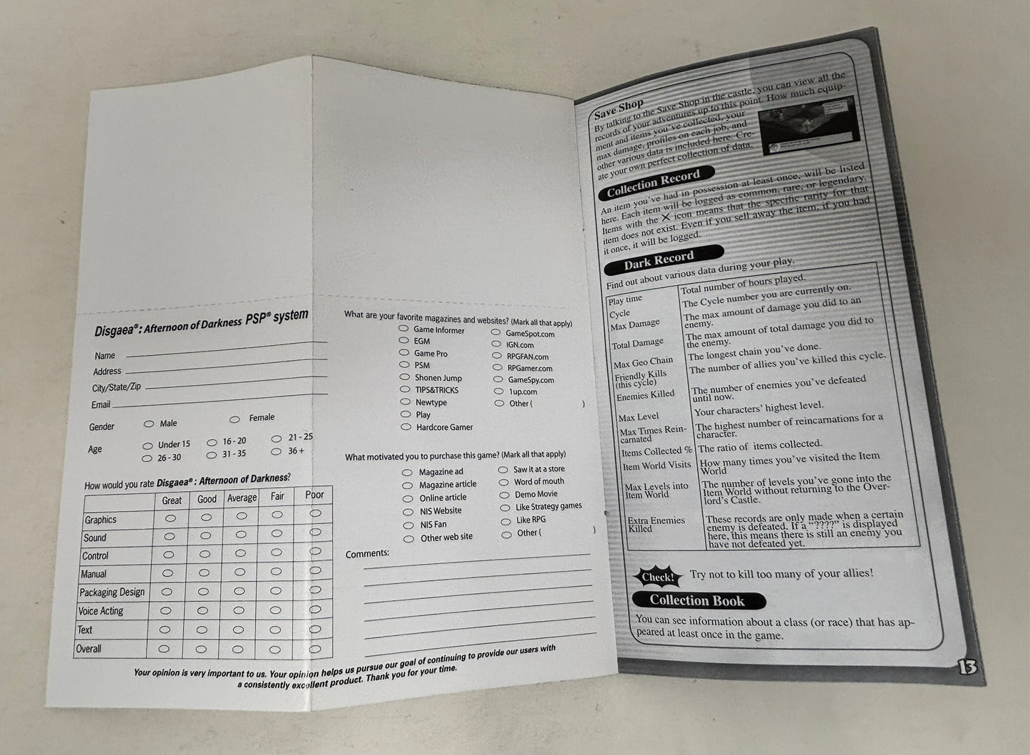 Sony PSP - Disgaea Afternoon of Darkness - Complete