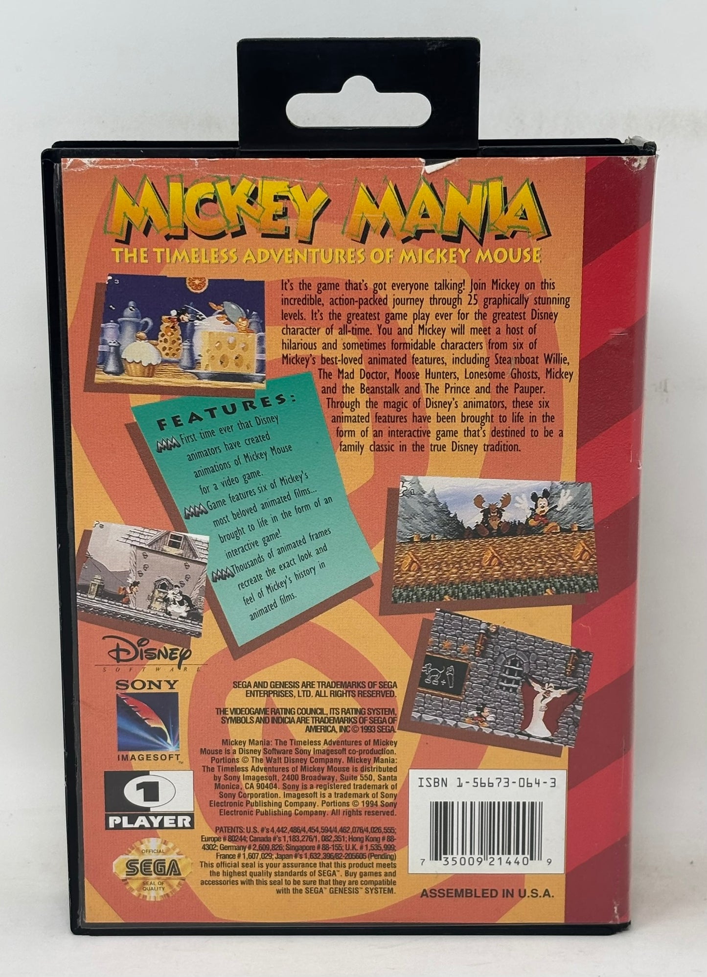 Sega Genesis - Mickey Mania - Complete