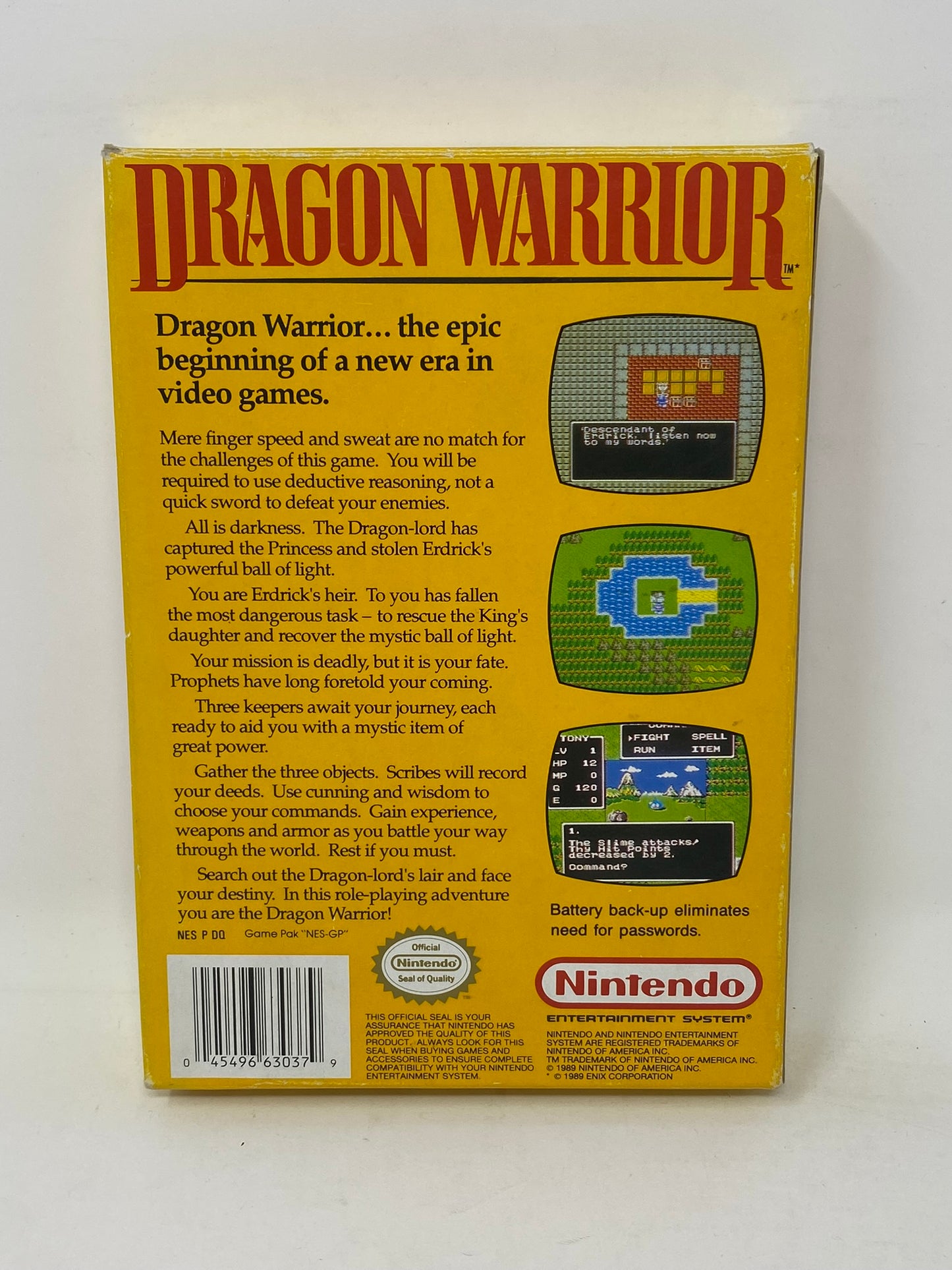 NES Nintendo - Dragon Warrior - Complete