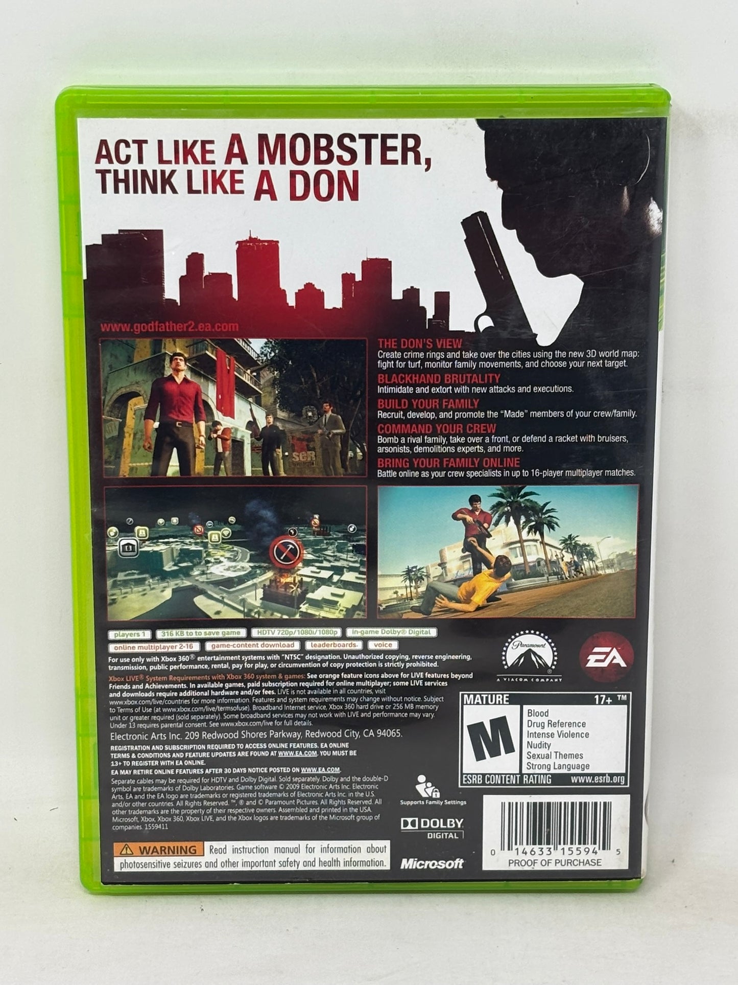 XBox 360 - The Godfather II - Complete