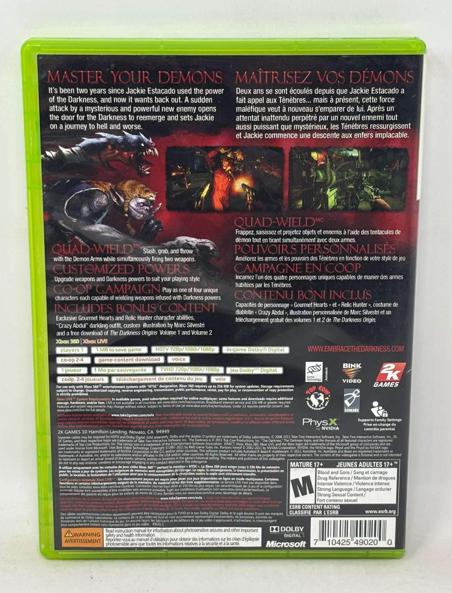 XBox 360 - The Darkness II (Limited Edition) Complete