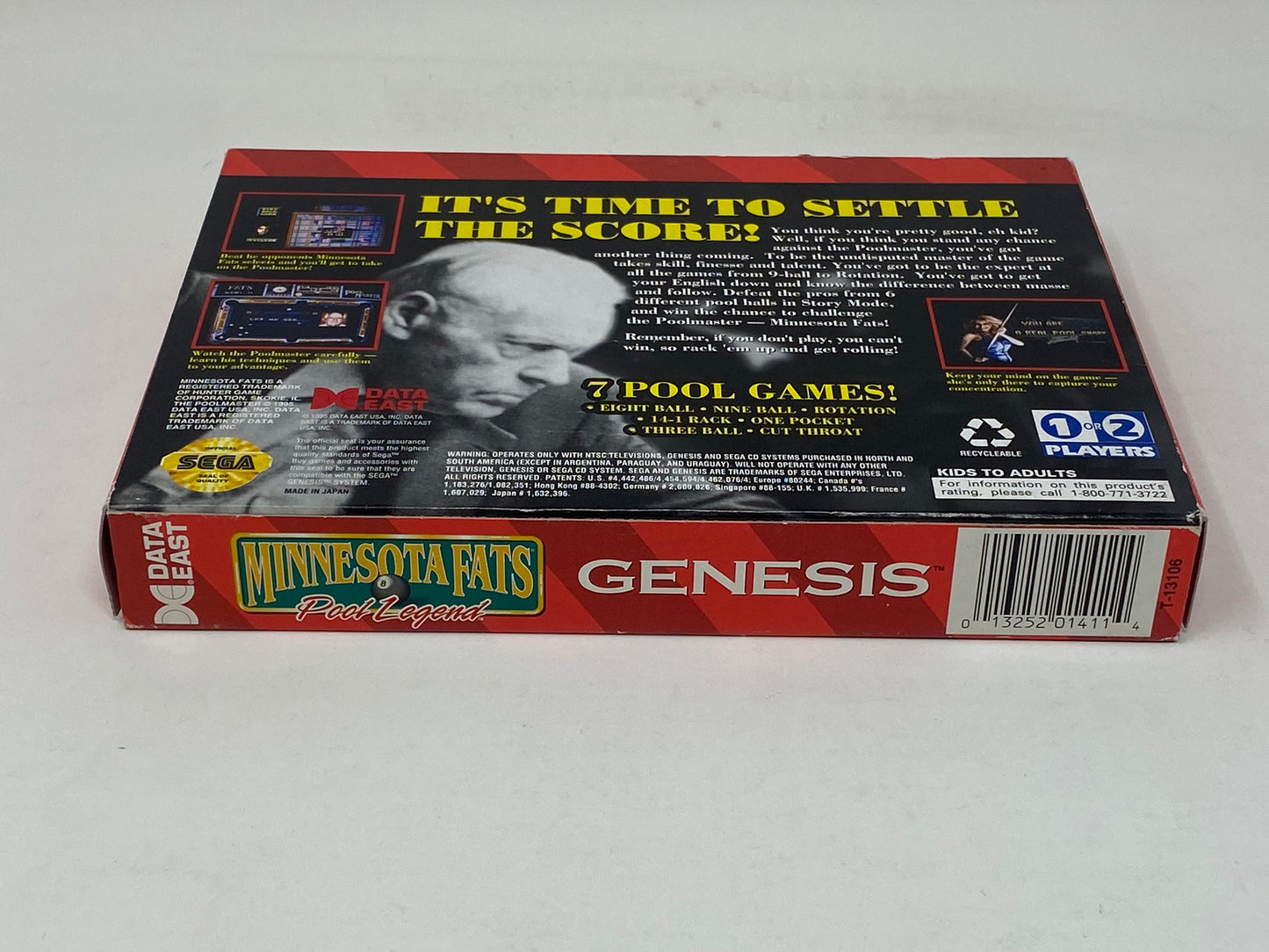 Sega Genesis - Minnesota Fats Pool Legend - Complete