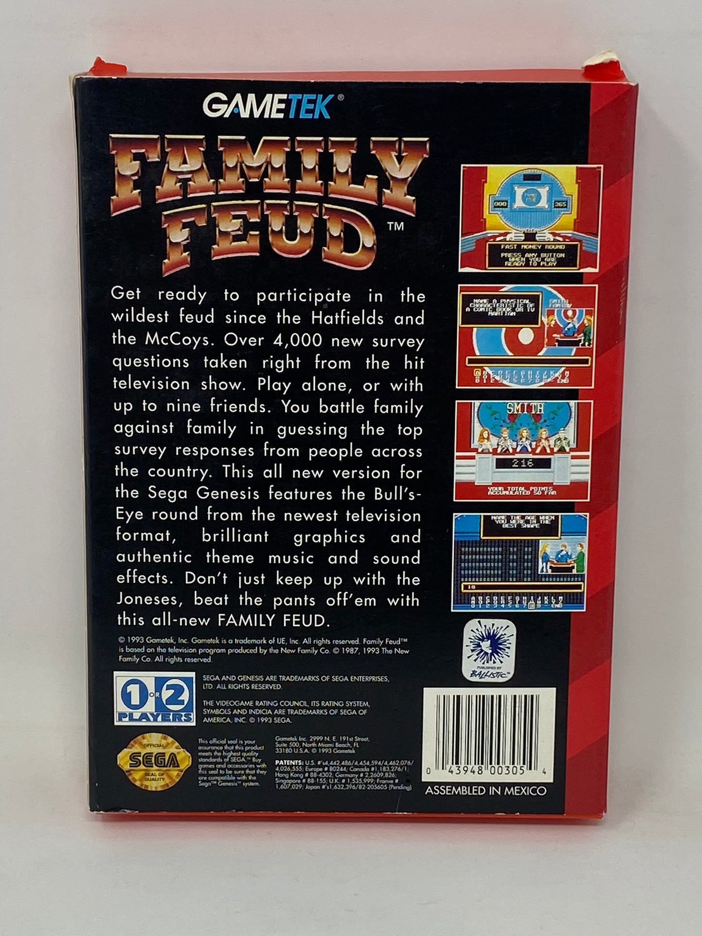 Sega Genesis - Family Feud - Complete